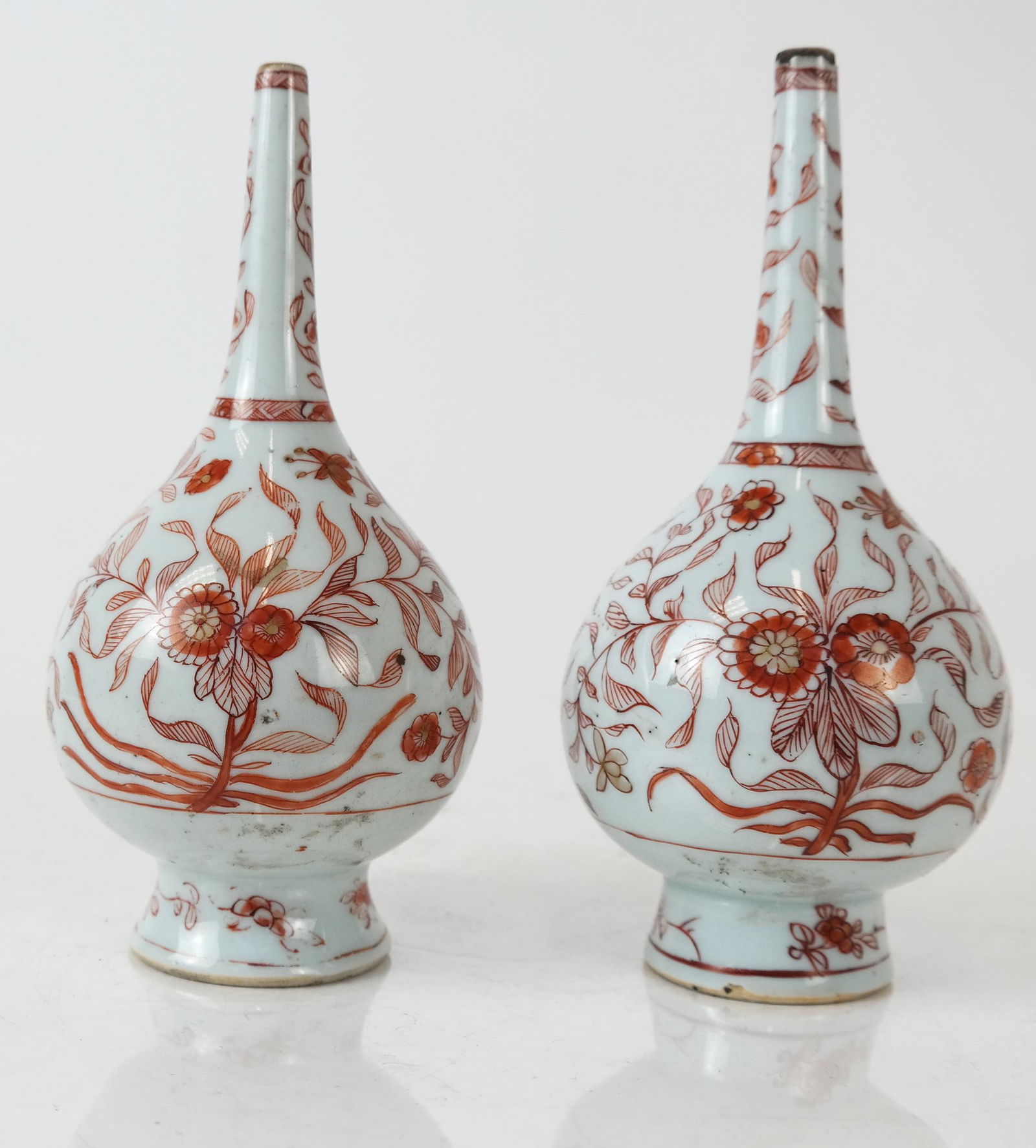 Pair of Chinese Iron-Red Sprinkler Vases (1 of 11)