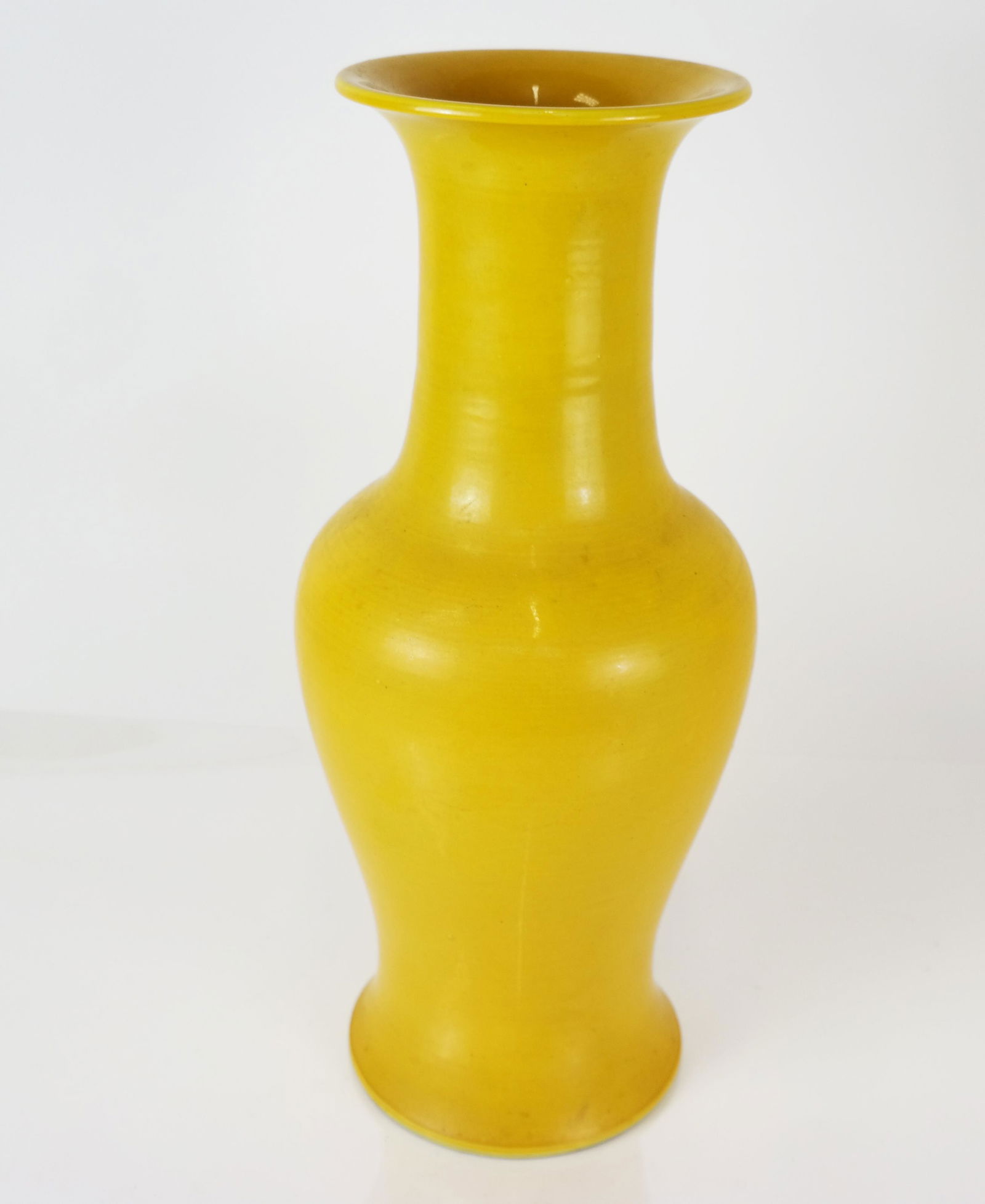Tall Japanese Yellow Glazed Vase (1 of 6)