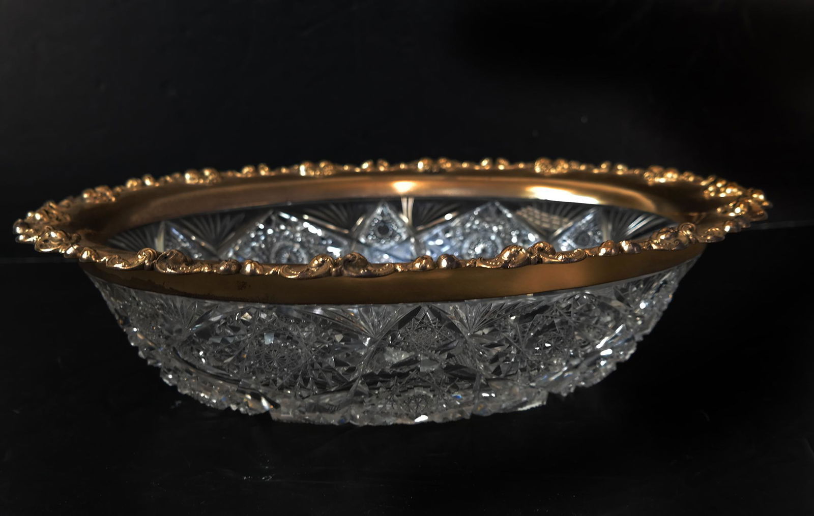 Cut Crystal & Gilt Sterling Bowl / Shade (1 of 12)