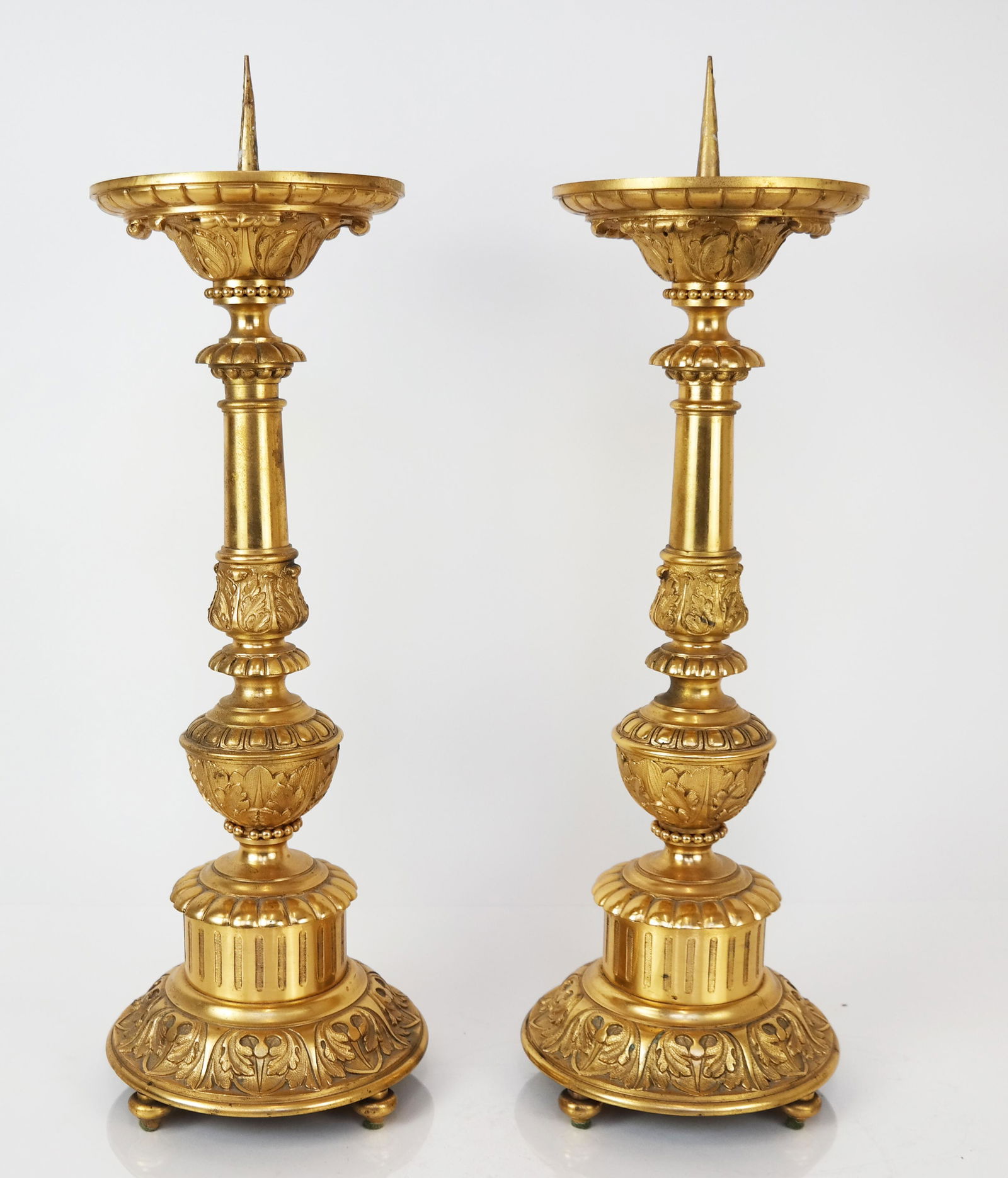 Pair of Gilt Metal Pricket Sticks (1 of 7)