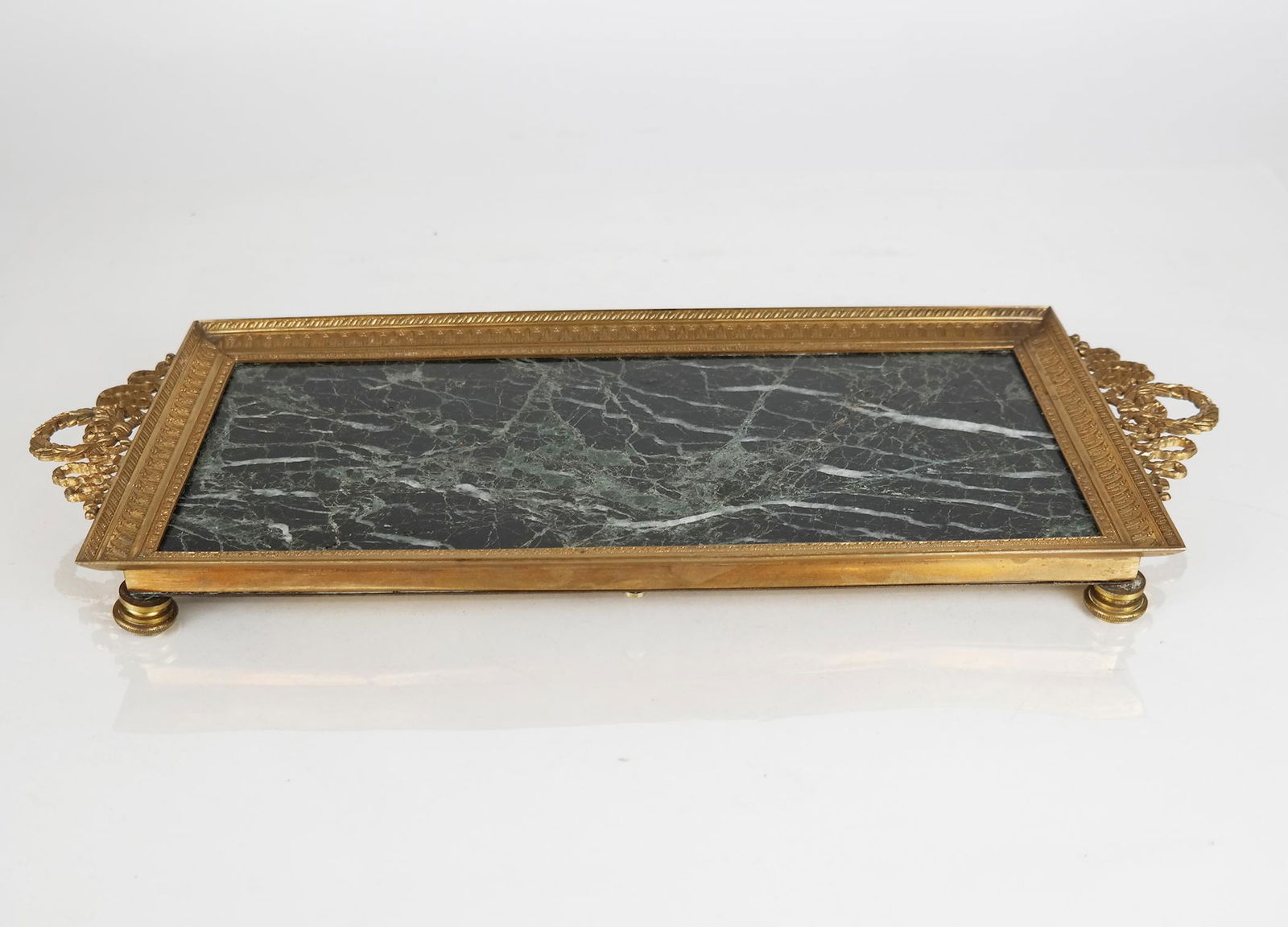 19th C. Bronze & Marble Card Tray (1 of 6)
