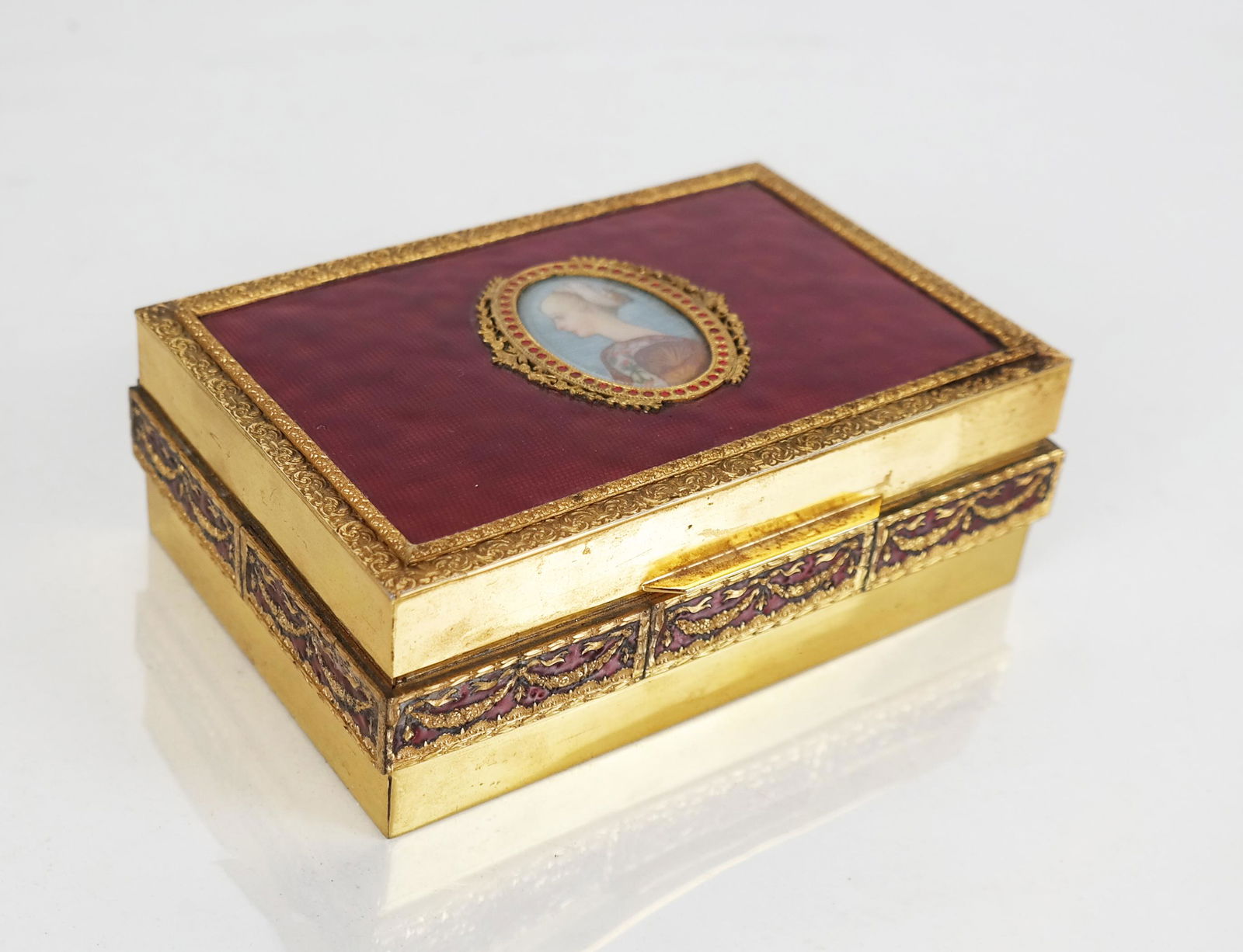 Bronze & Enamel Portrait Medallion Box (1 of 11)