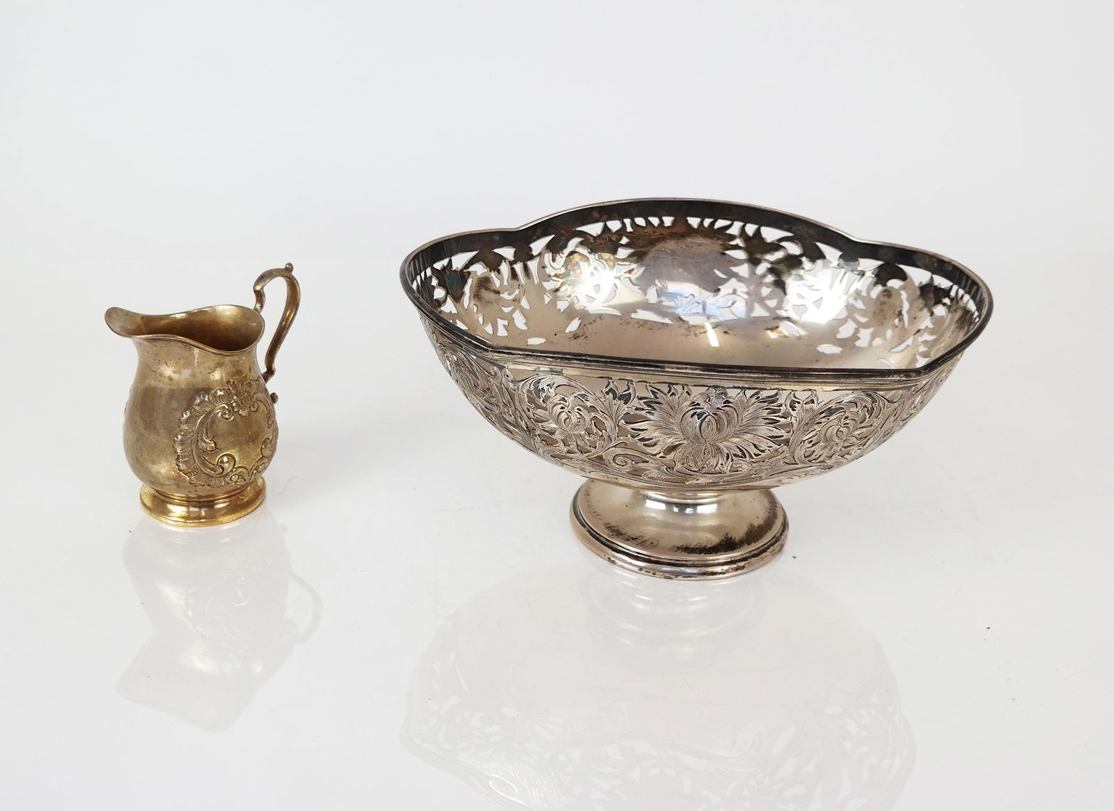 American Sterling Silver Bowl & Creamer (1 of 10)