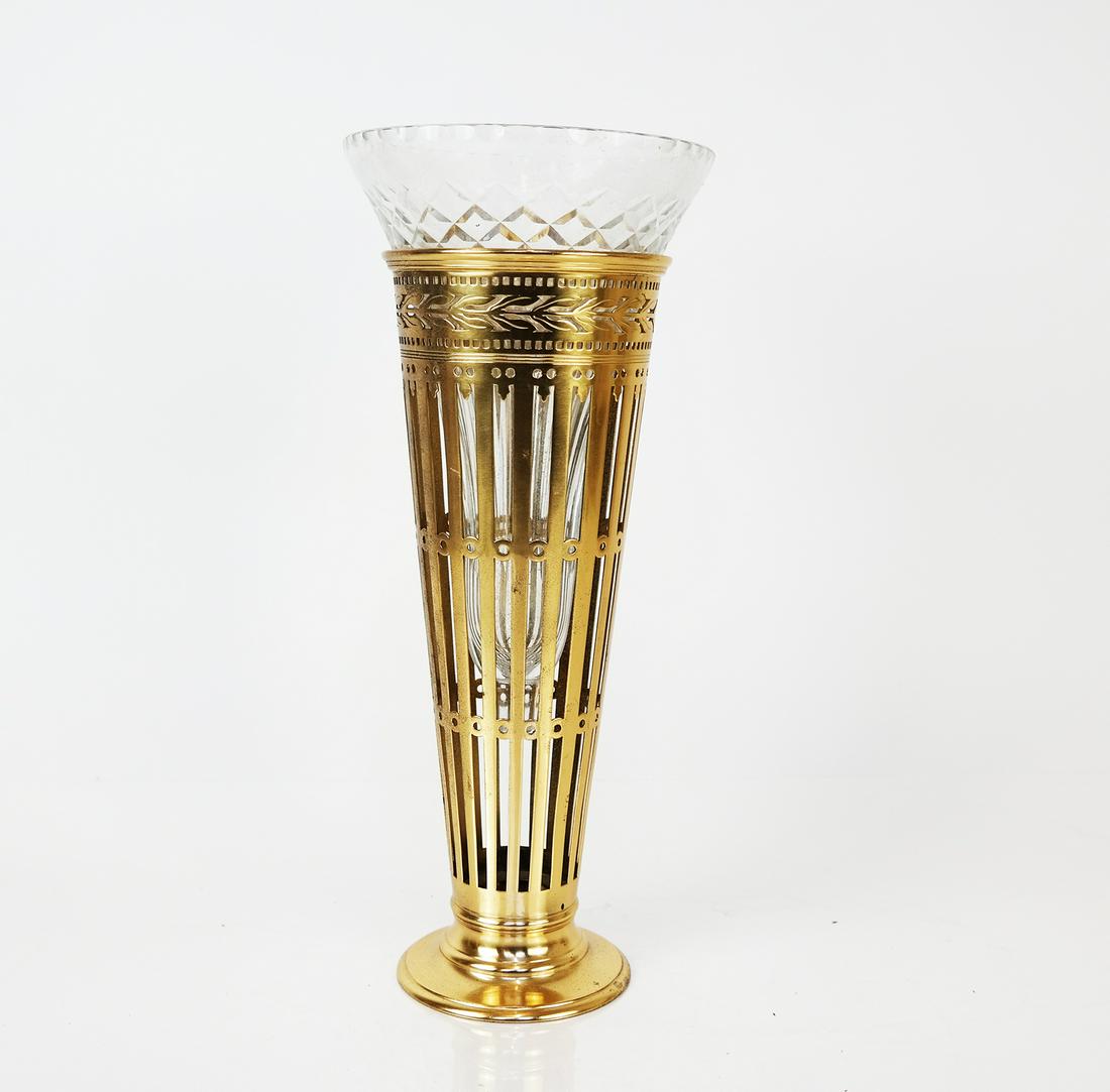 Tiffany & Co. Makers Sterling & Glass Vase (1 of 8)