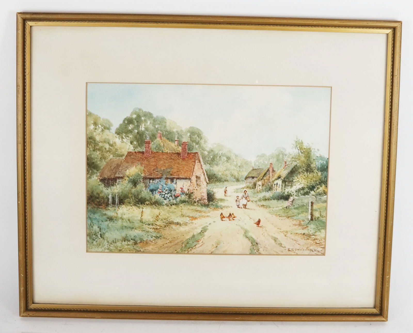 T.H. ANNADALE: Figures in Road - Watercolor (1 of 6)