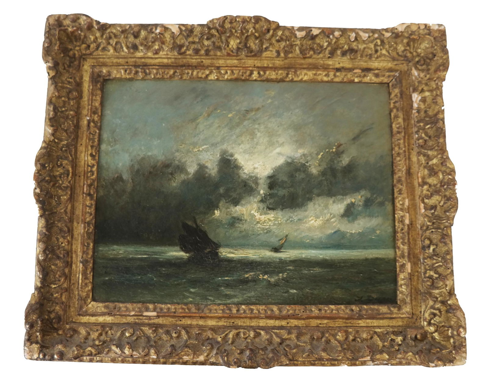 Maritime Art: Ships in Rough Seas - Painting (1 of 9)