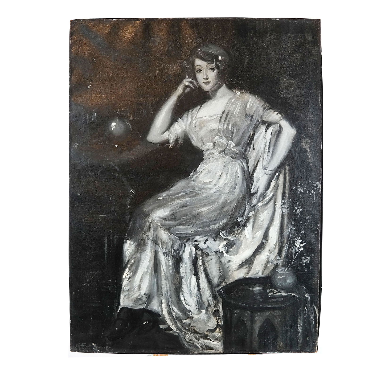 Albert STERNER: Grisaille Portrait - Oil Painting (1 of 14)