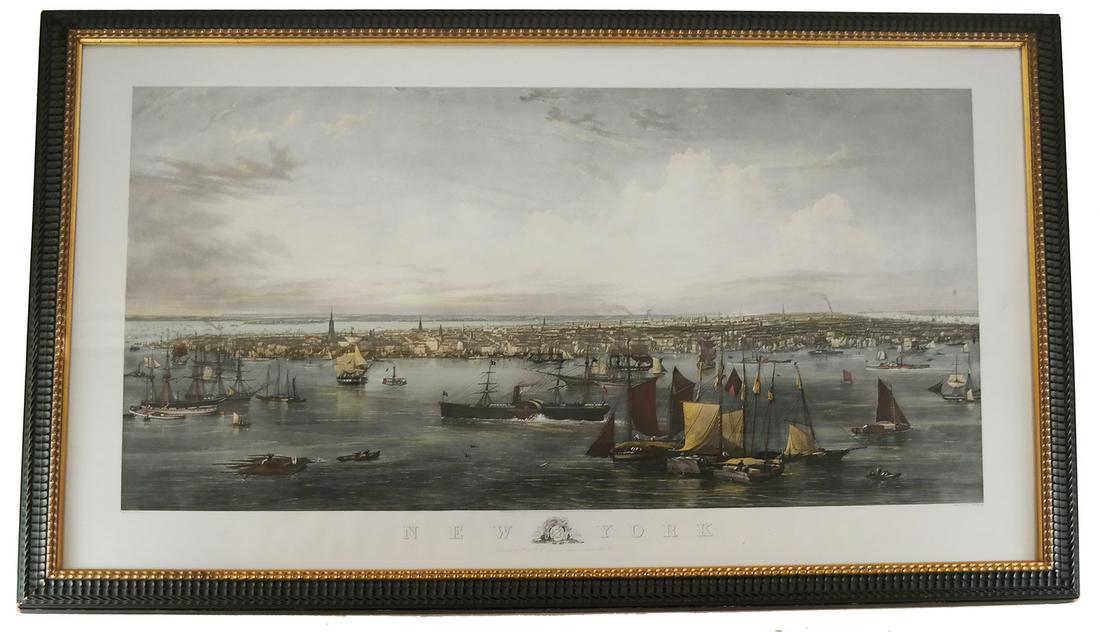 New York Harbor - Engraving 1855 - C. Mottram (1 of 10)