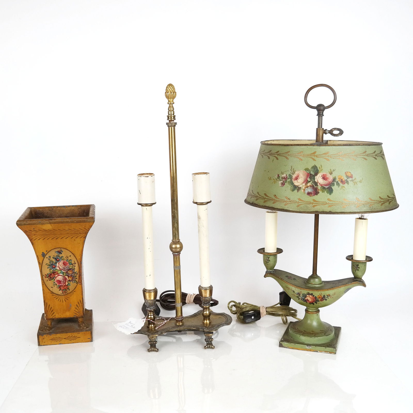 Two Bouillotte Lamps & A Tole Urn (1 of 15)