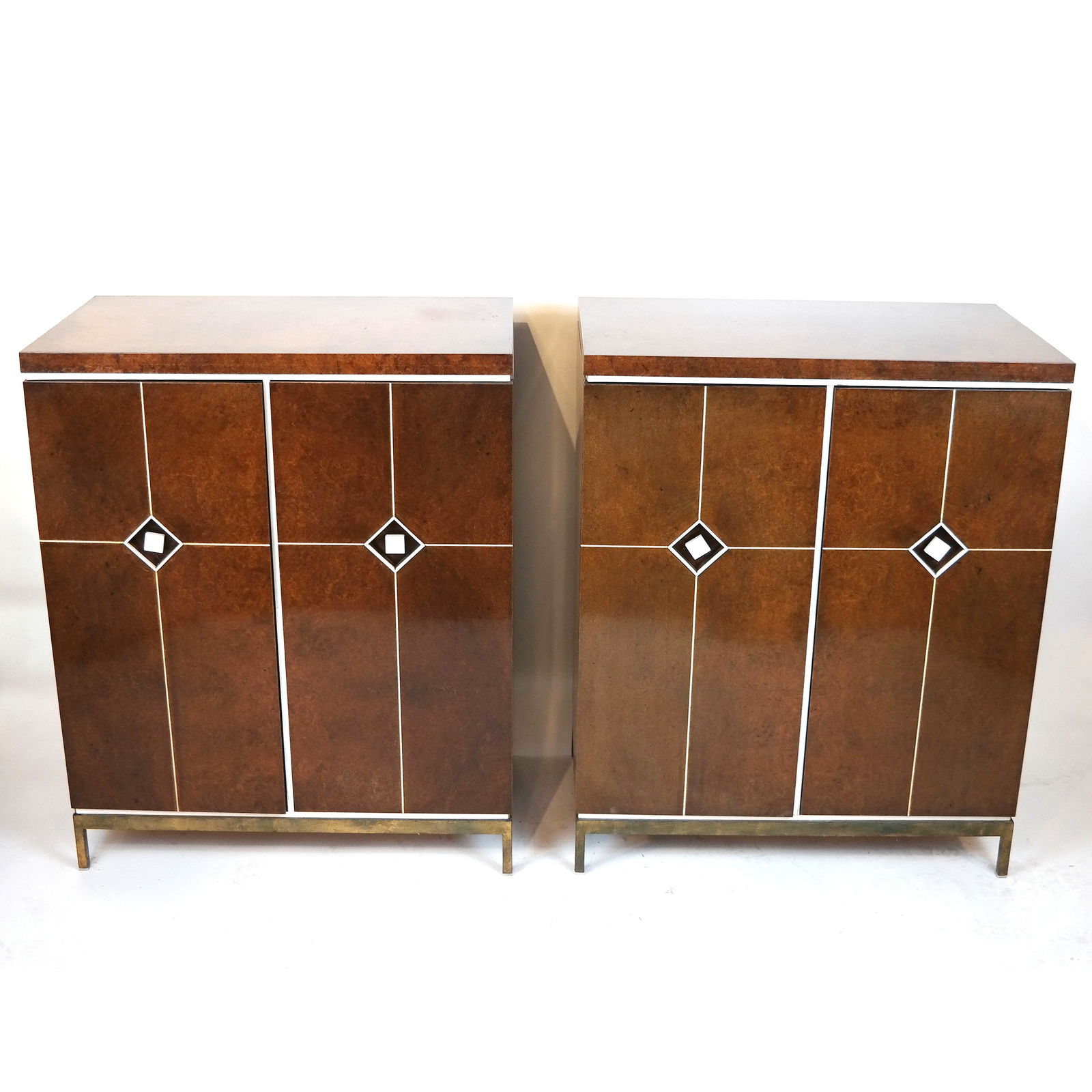 Pair Modern Inlaid Servers by Leonard Haber (1 of 16)