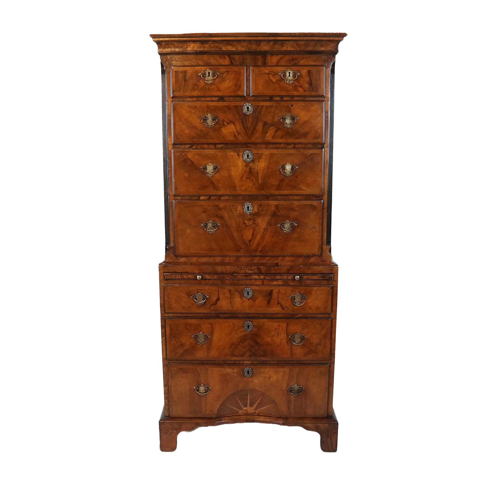 Antique Walnut 8-Drawer Tallboy / Highboy (1 of 7)