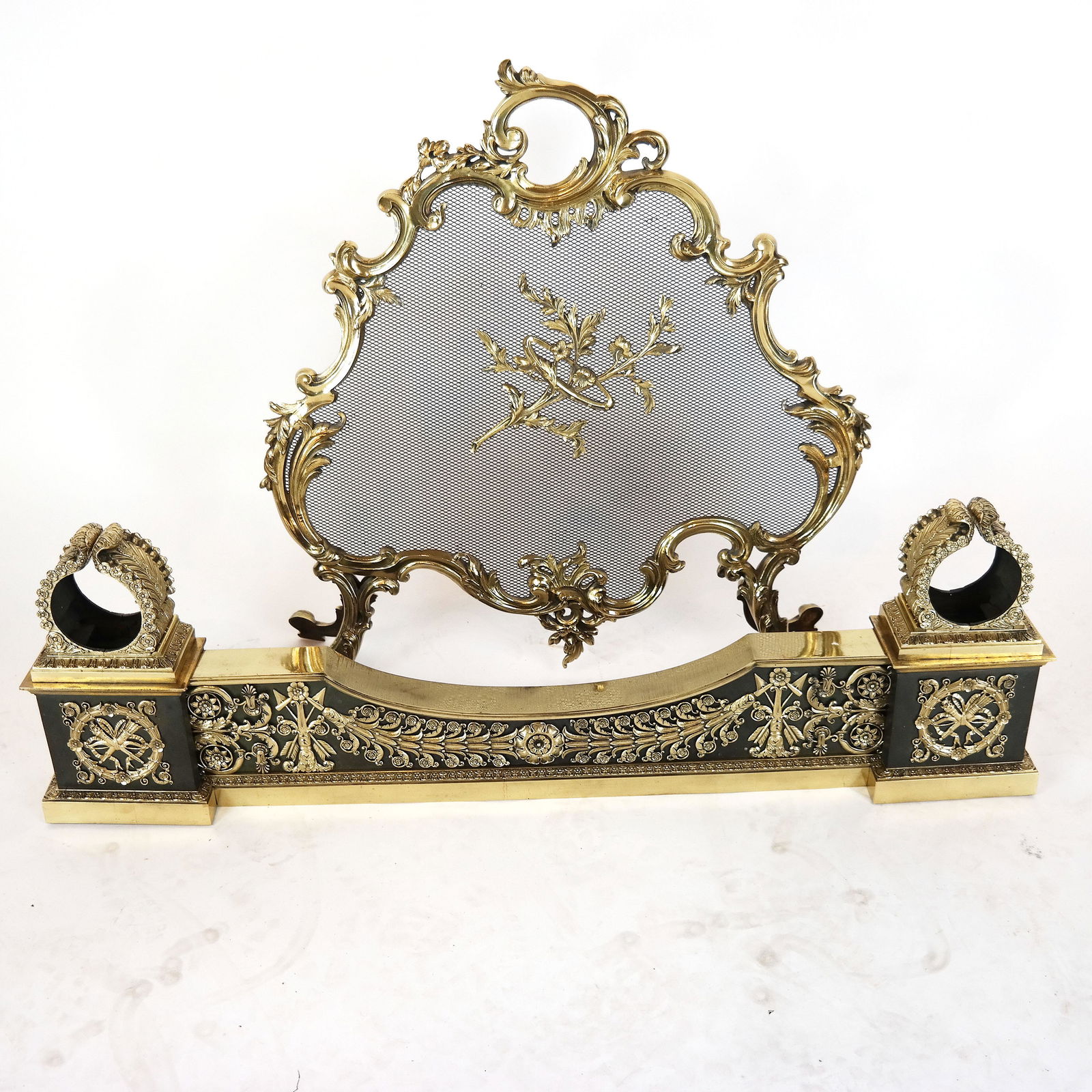 Restauration Gilt Bronze Fire Fender & Fire Screen (1 of 11)