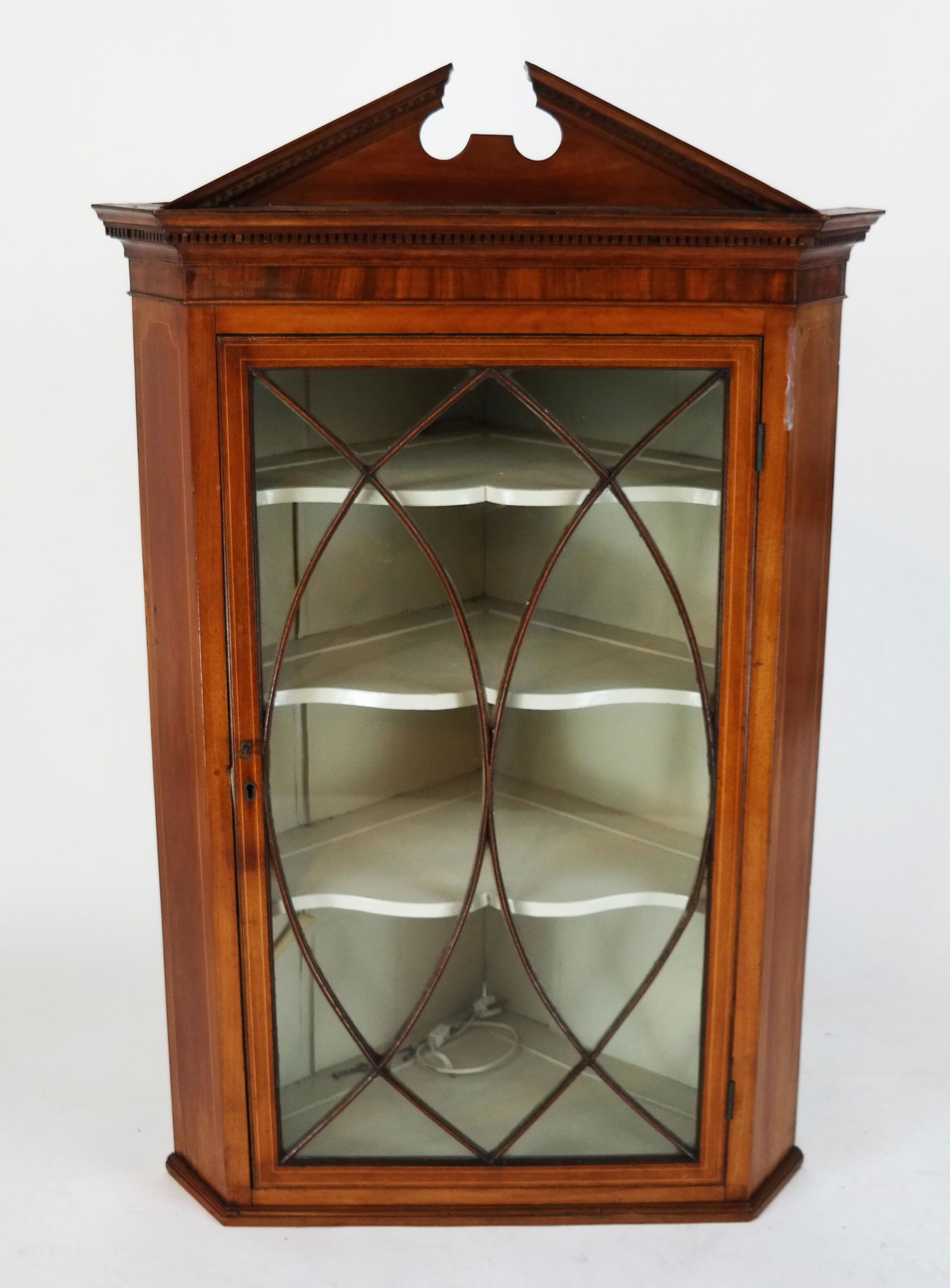 19th C. Hanging Corner Wall Cabinet (1 of 7)