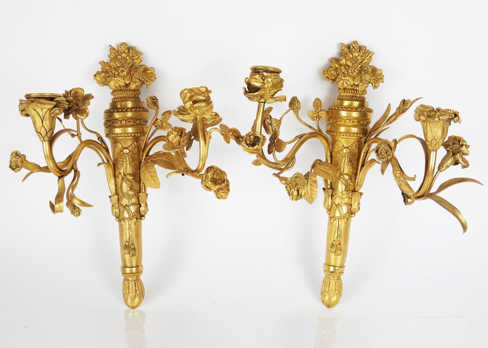 Pair 19th C. French 2-Light Wall Sconces (1 of 11)