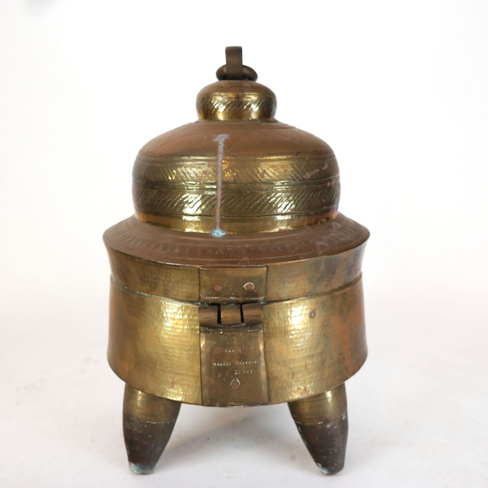 East Indian Brass Kettle / Brazier (1 of 8)