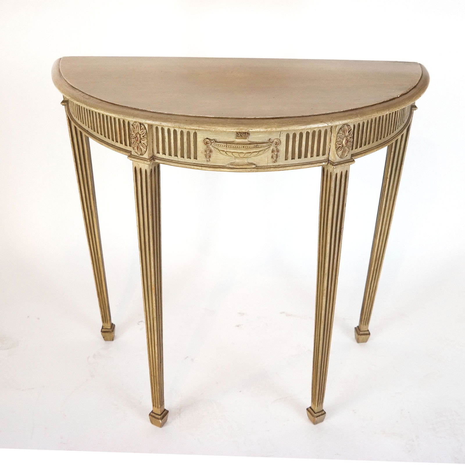 Pair of Louis XVI-Style Painted Console Tables (1 of 7)