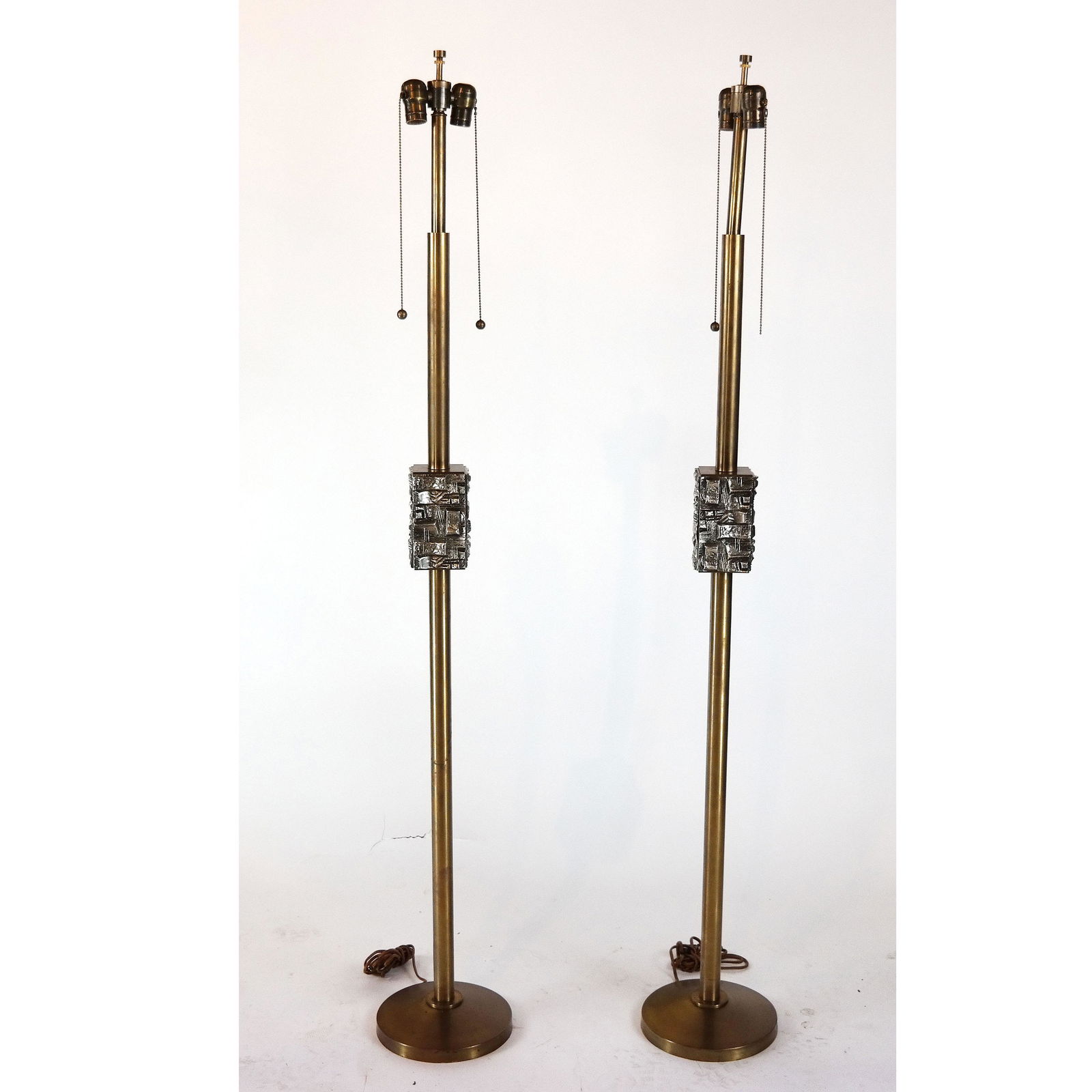 Pair of Brutalist-Style Floor Lamps (1 of 8)