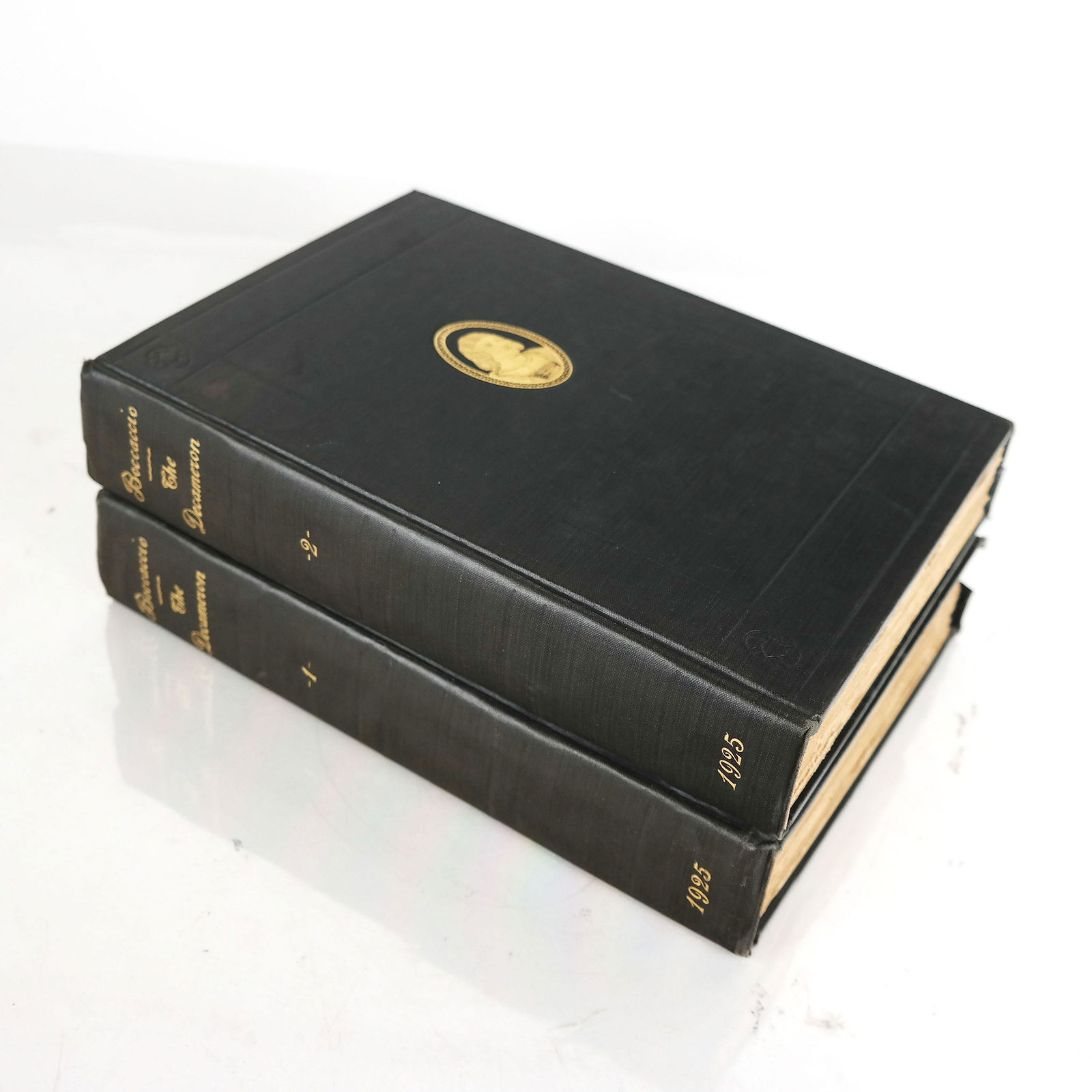 BOOKS: Bocaccio "The Decameron" 2 Vols.: "The Decameron Volumes I-II", by Giovanni Bocaccio, pub. Boni & Liveright, New York, 1925. Illustrated by Clara Tice. Hardcover First Edition. In good condition.