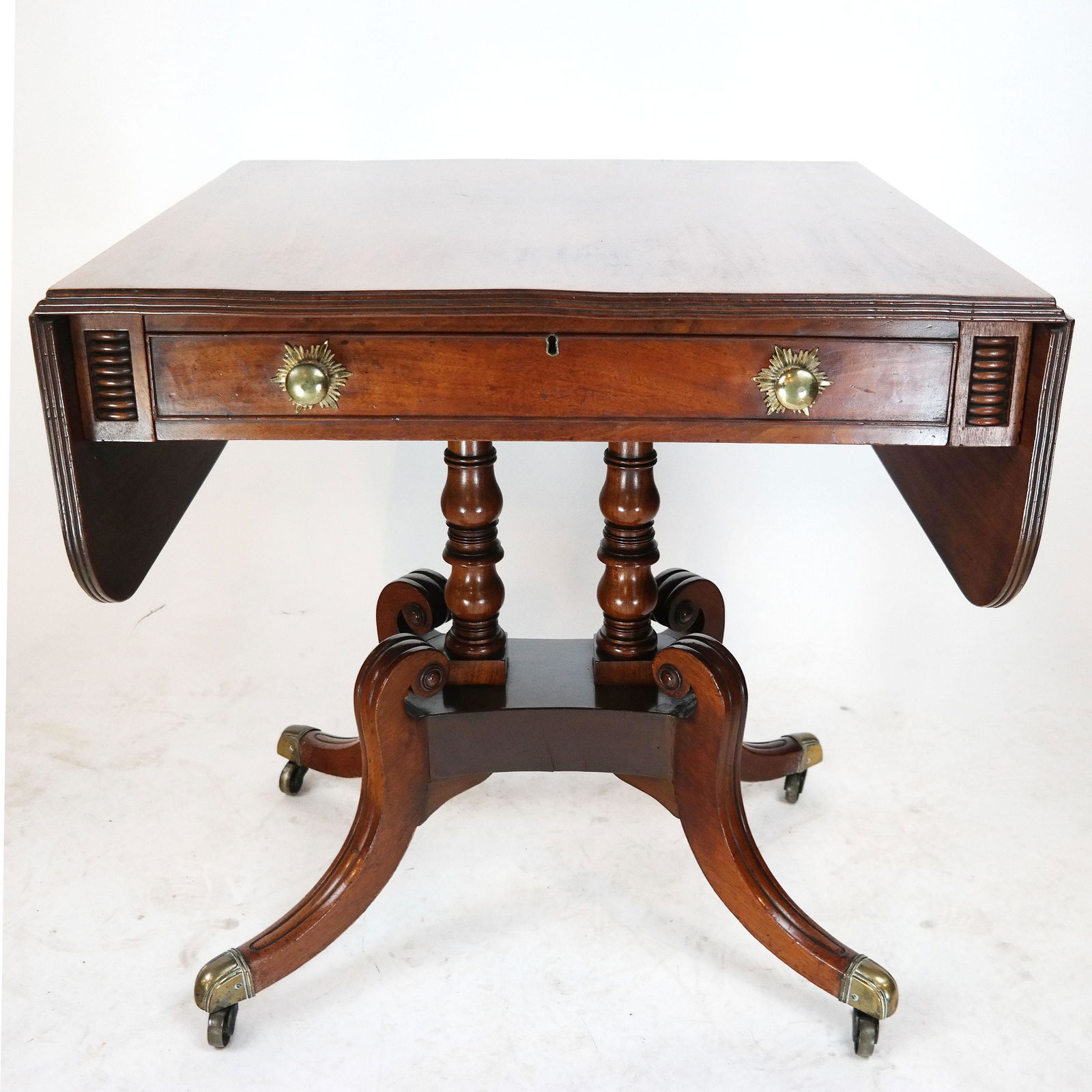 Regency-Style Mahogany Sofa Table (1 of 13)