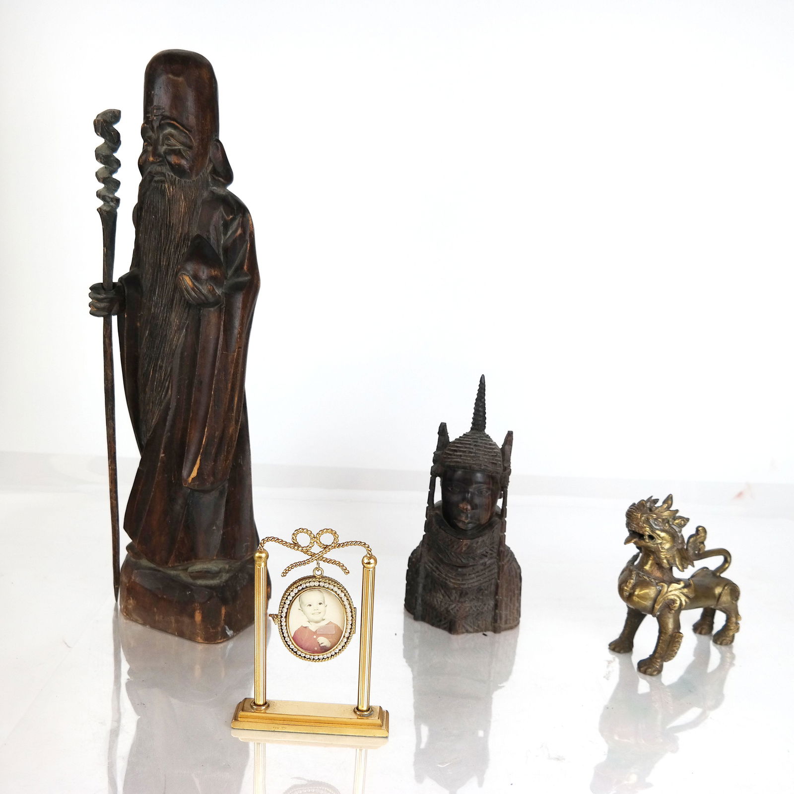Three Asian Sculptures & A Photo Frame (1 of 12)