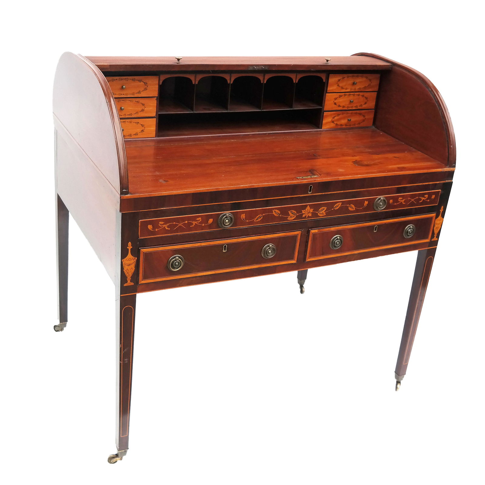 Late George III Mahogany Cylinder Desk (1 of 8)