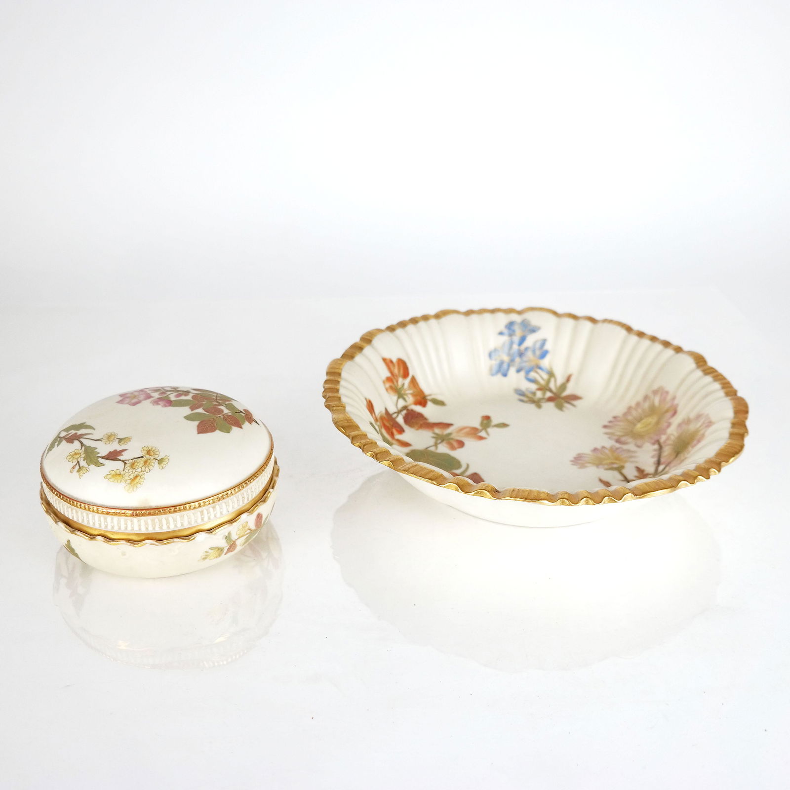 Royal Worcester Gilt & Enamel Items, 1880s (2) (1 of 10)