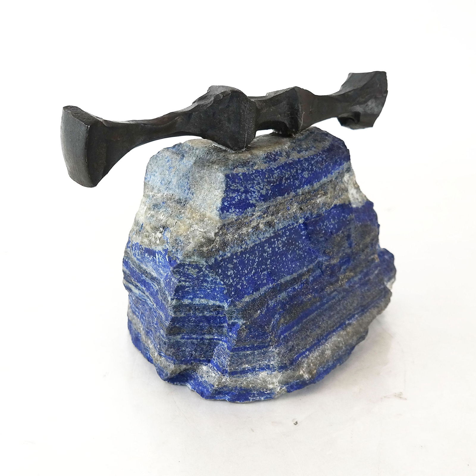 Modern Bronze & Lapis Lazuli Sculpture (1 of 7)