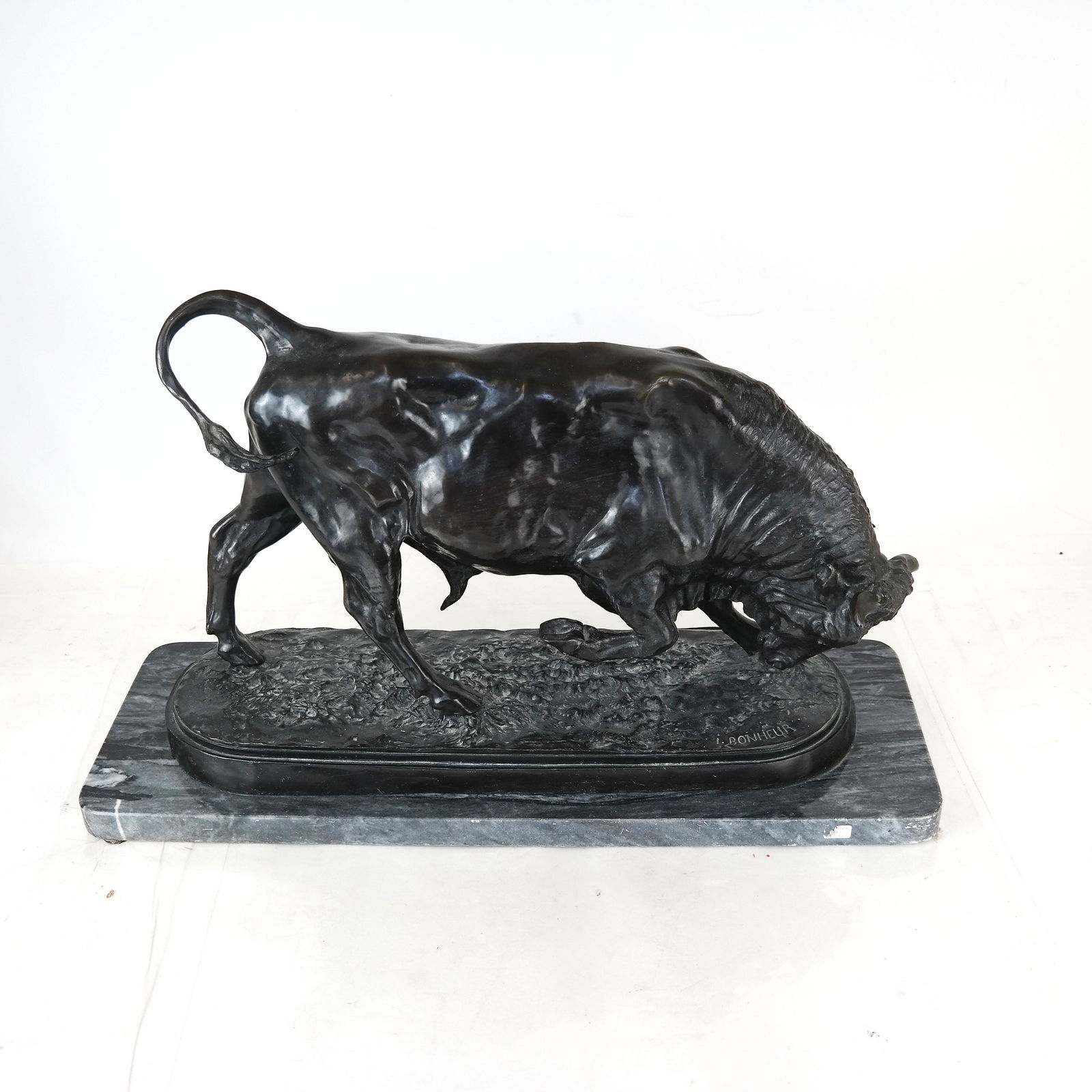 After R. BONHEUR: Walking Bull - Bronze Sculpture (1 of 9)