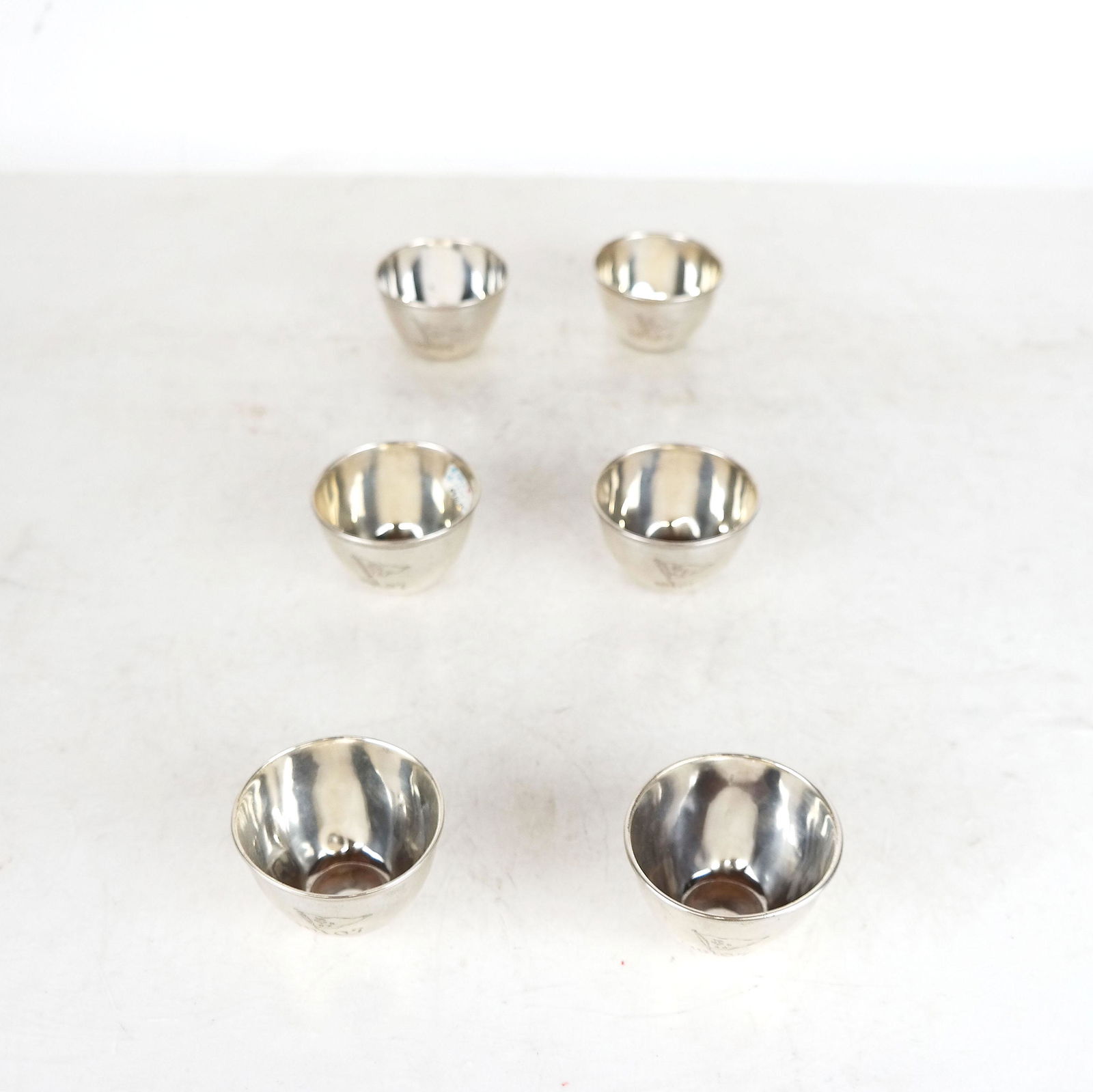 Six Continental Silver Small Cups (1 of 6)