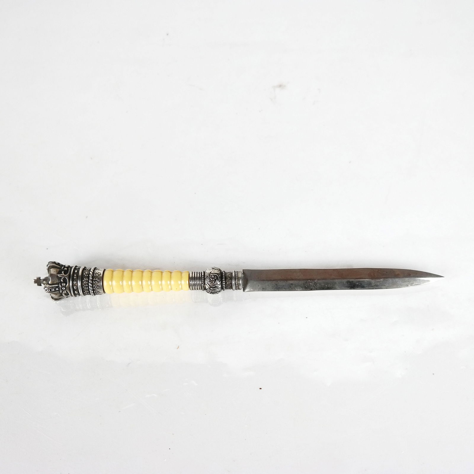 Vintage Metal & Celluloid Crown Letter Opener (1 of 8)