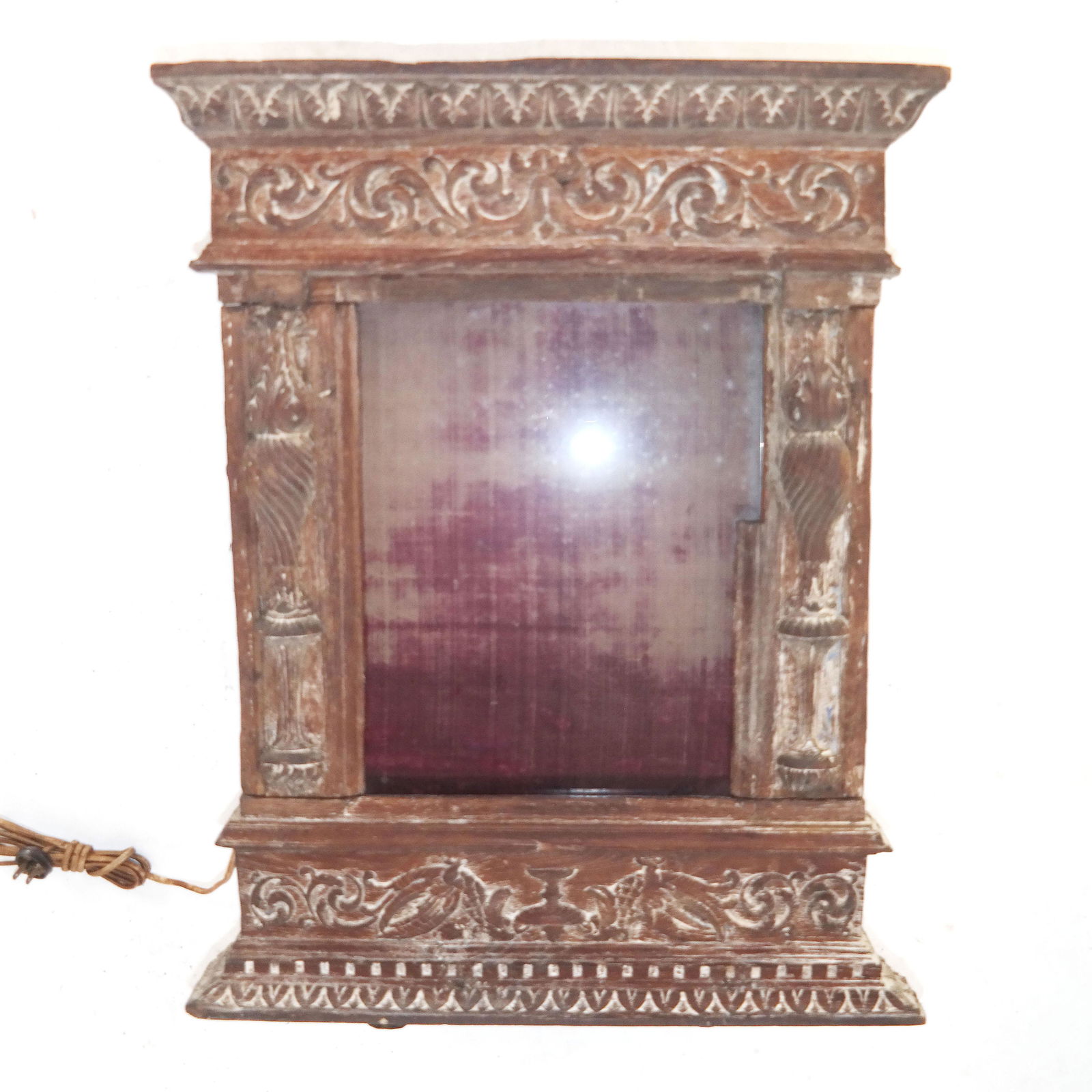 Antique Continental Oak Reliquary Cabinet (1 of 16)