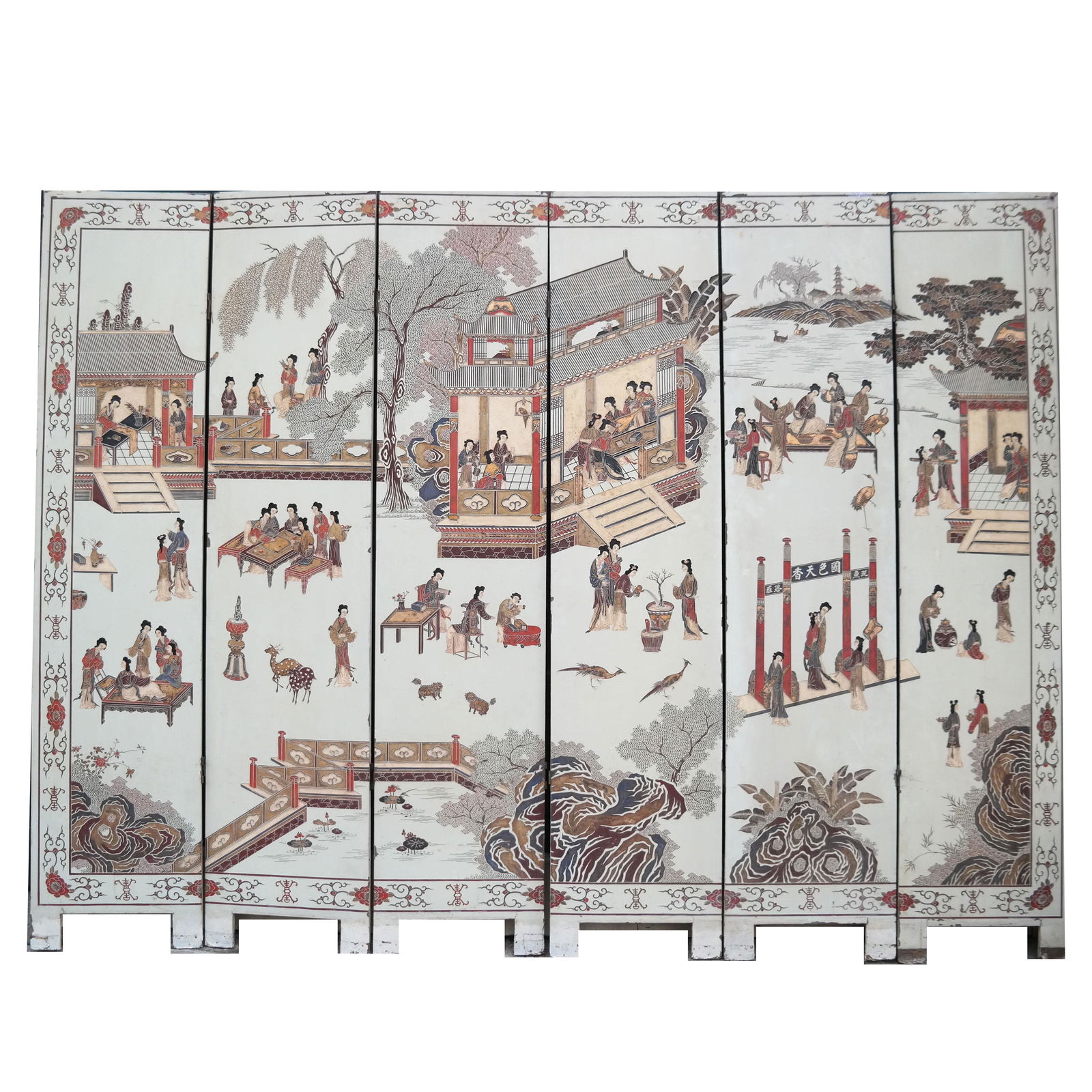 Antique Asian Six-Fold Screen (1 of 15)