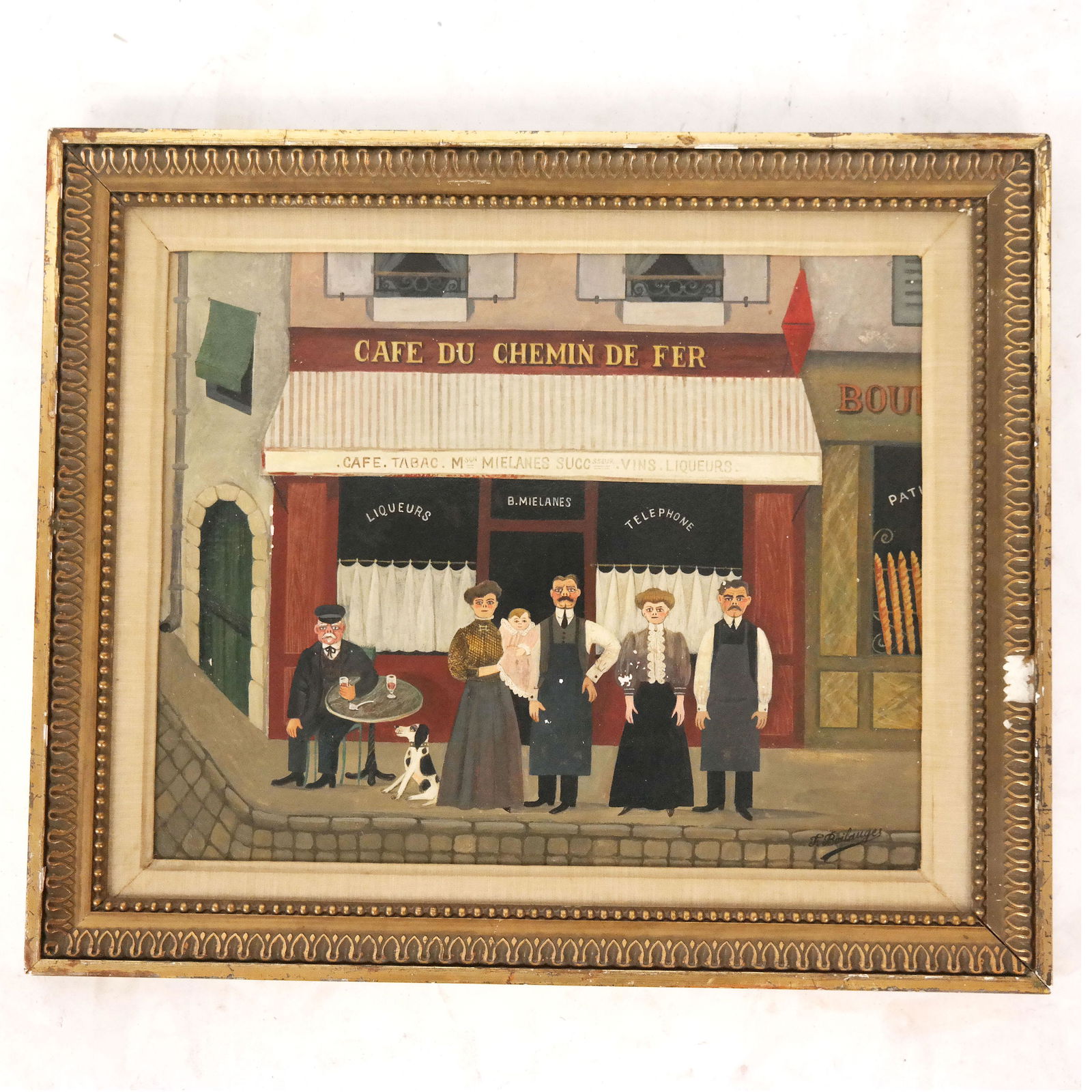 Fernand BOILAUGES: Cafe Scene - Oil Painting (1 of 8)