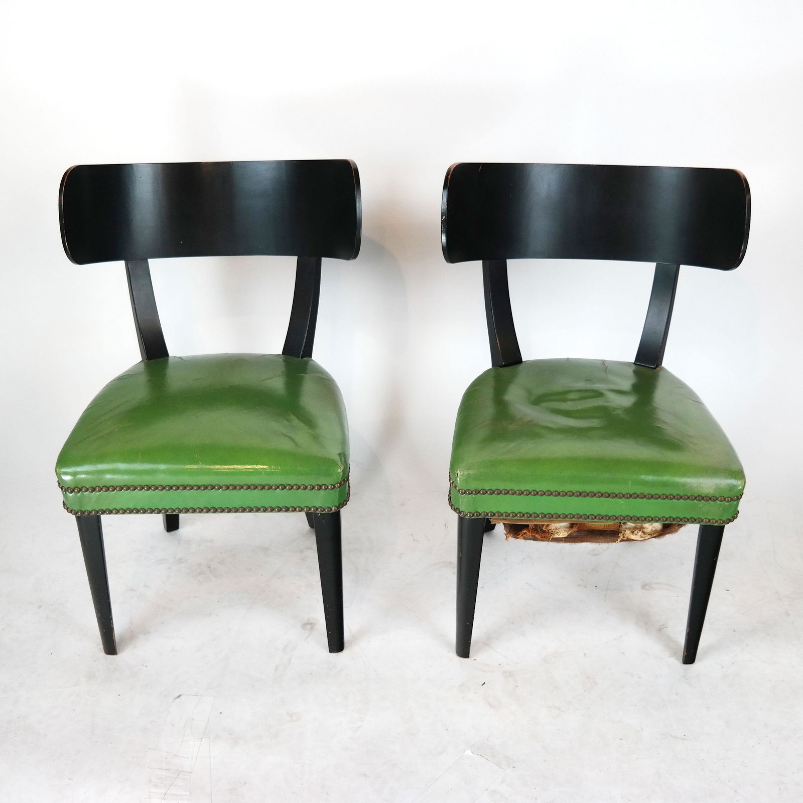 Pair of Modern Black Side Chairs (1 of 8)