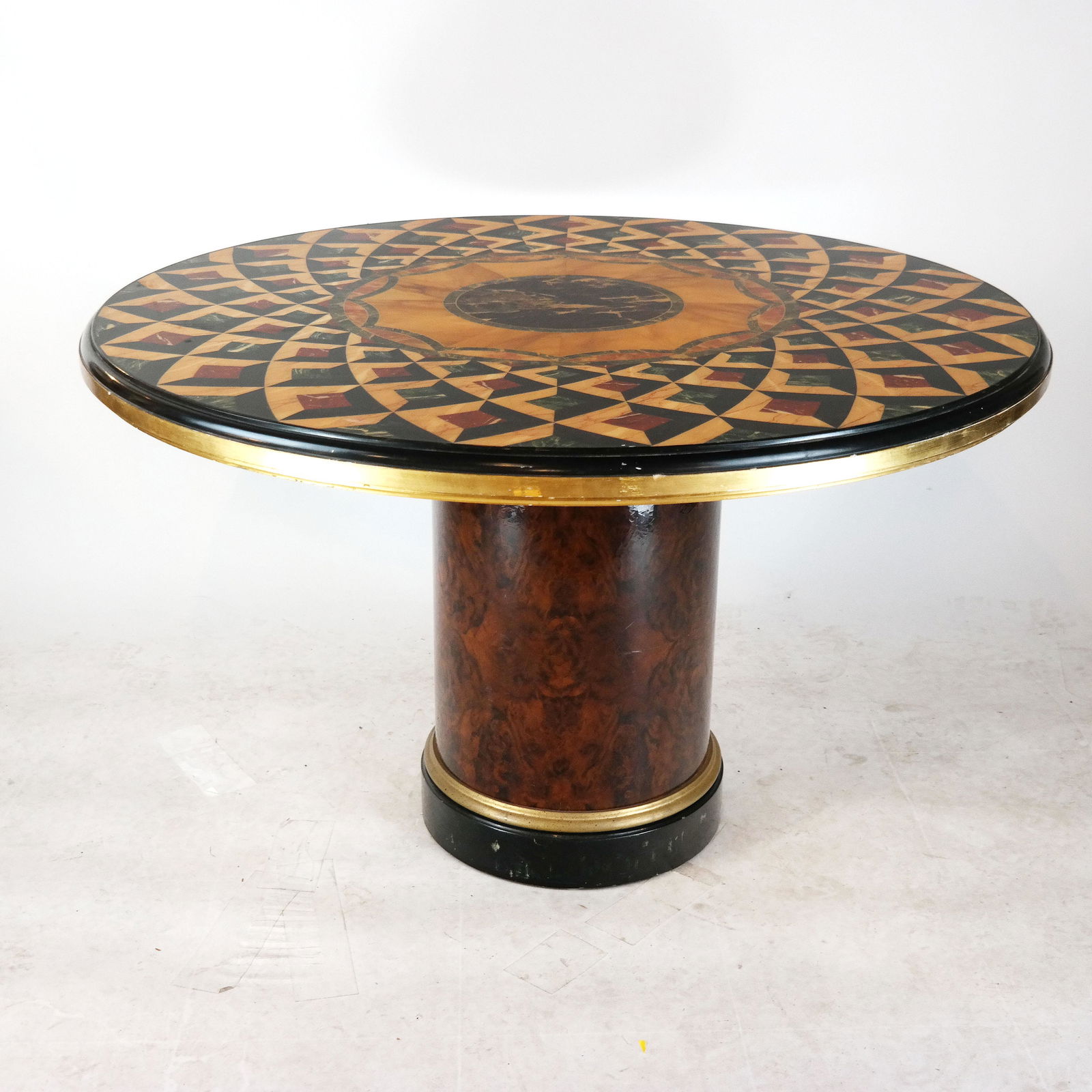 Faux Marble Decorated Center Table (1 of 10)