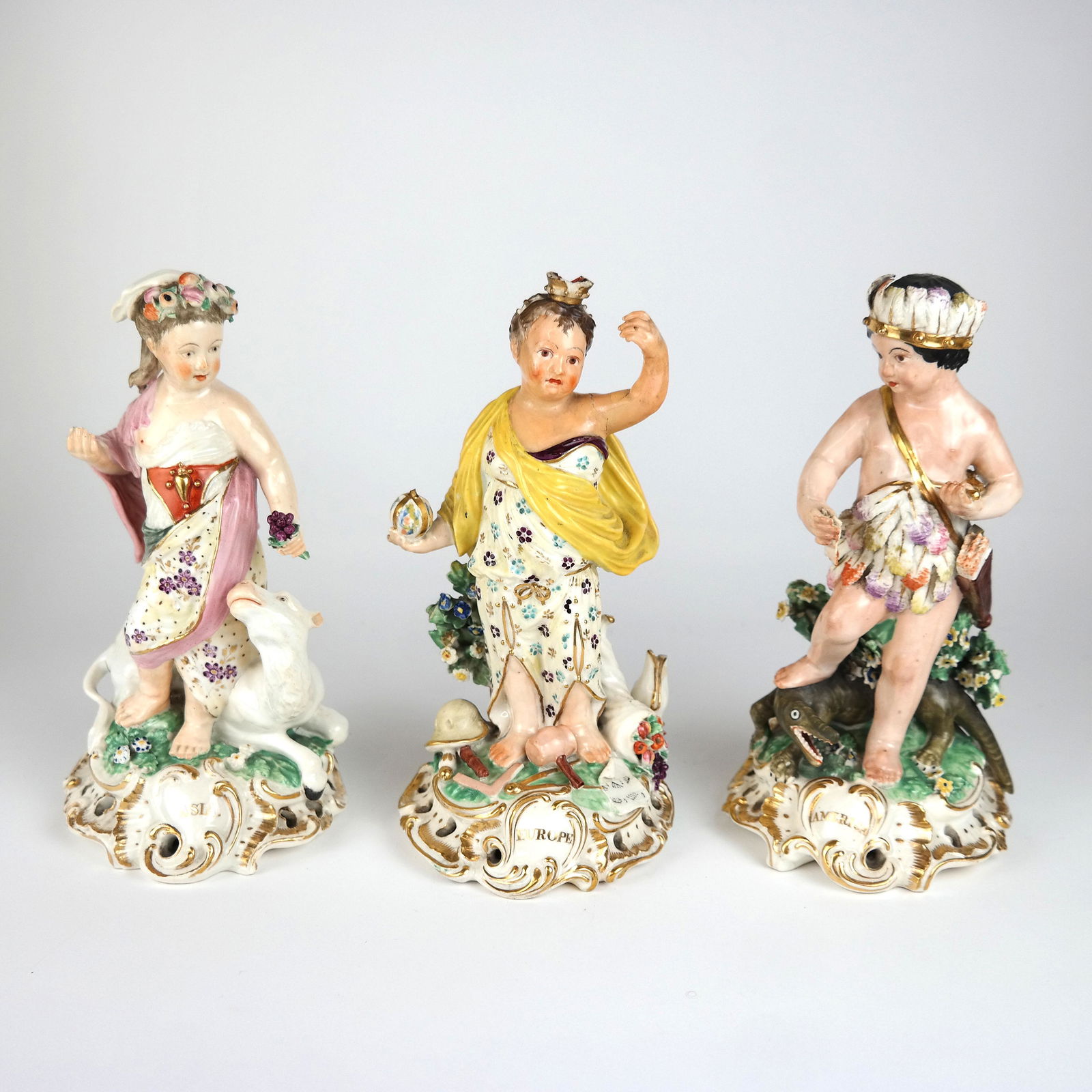 Three Continents Antique Porcelain Figures (3) (1 of 17)