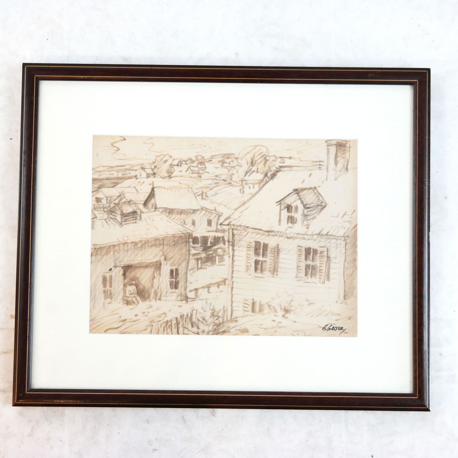 Henry GASSER: Houses - Graphite Sketch (1 of 5)