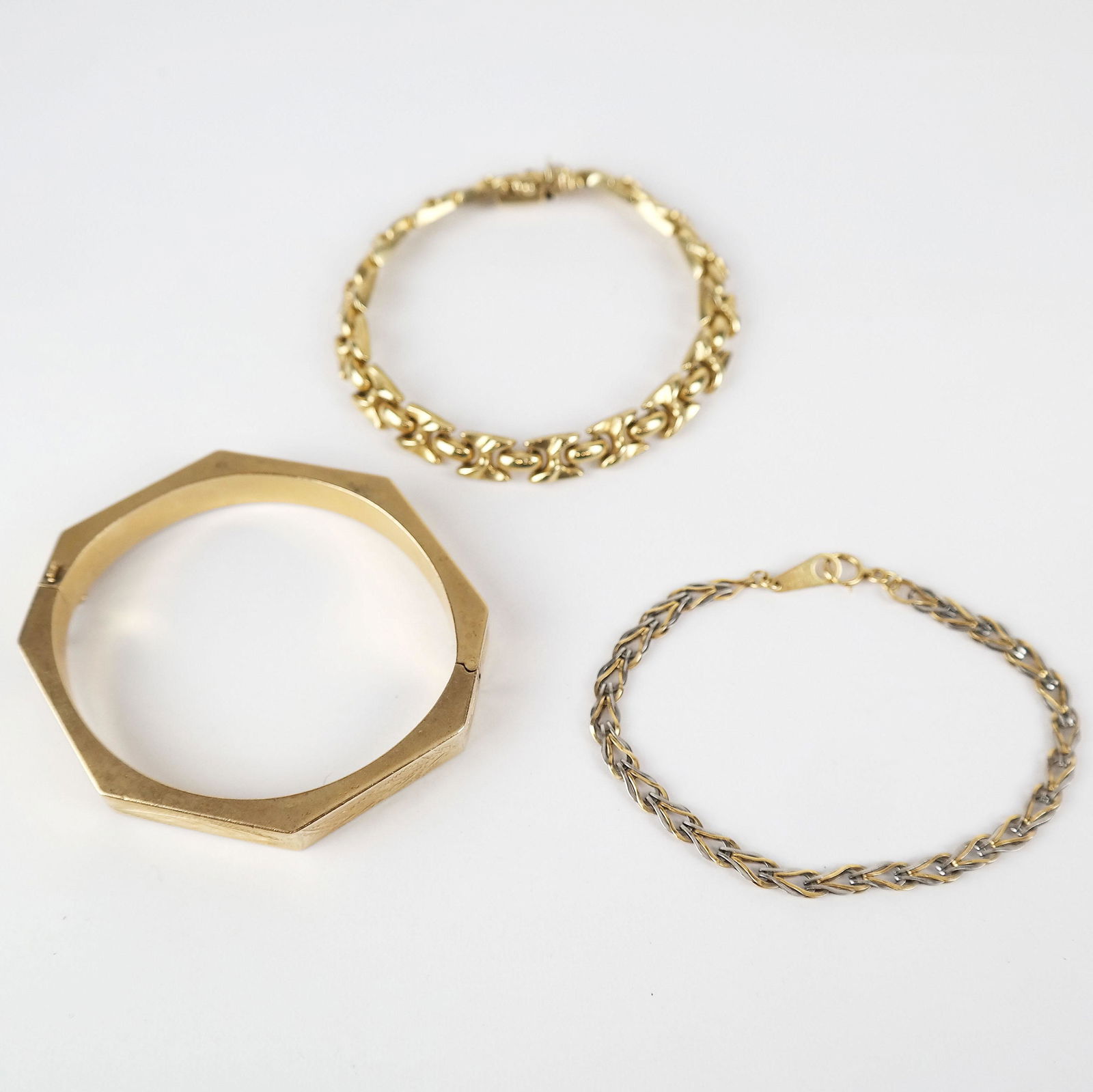 Three Gold Bracelets - 14K & 18K (1 of 13)