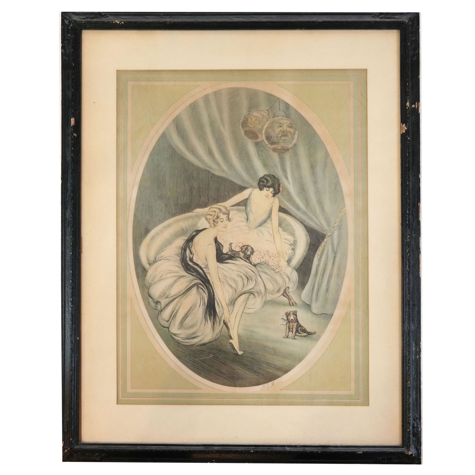 F. G. HENRI: Women & Dogs - Etching (1 of 8)