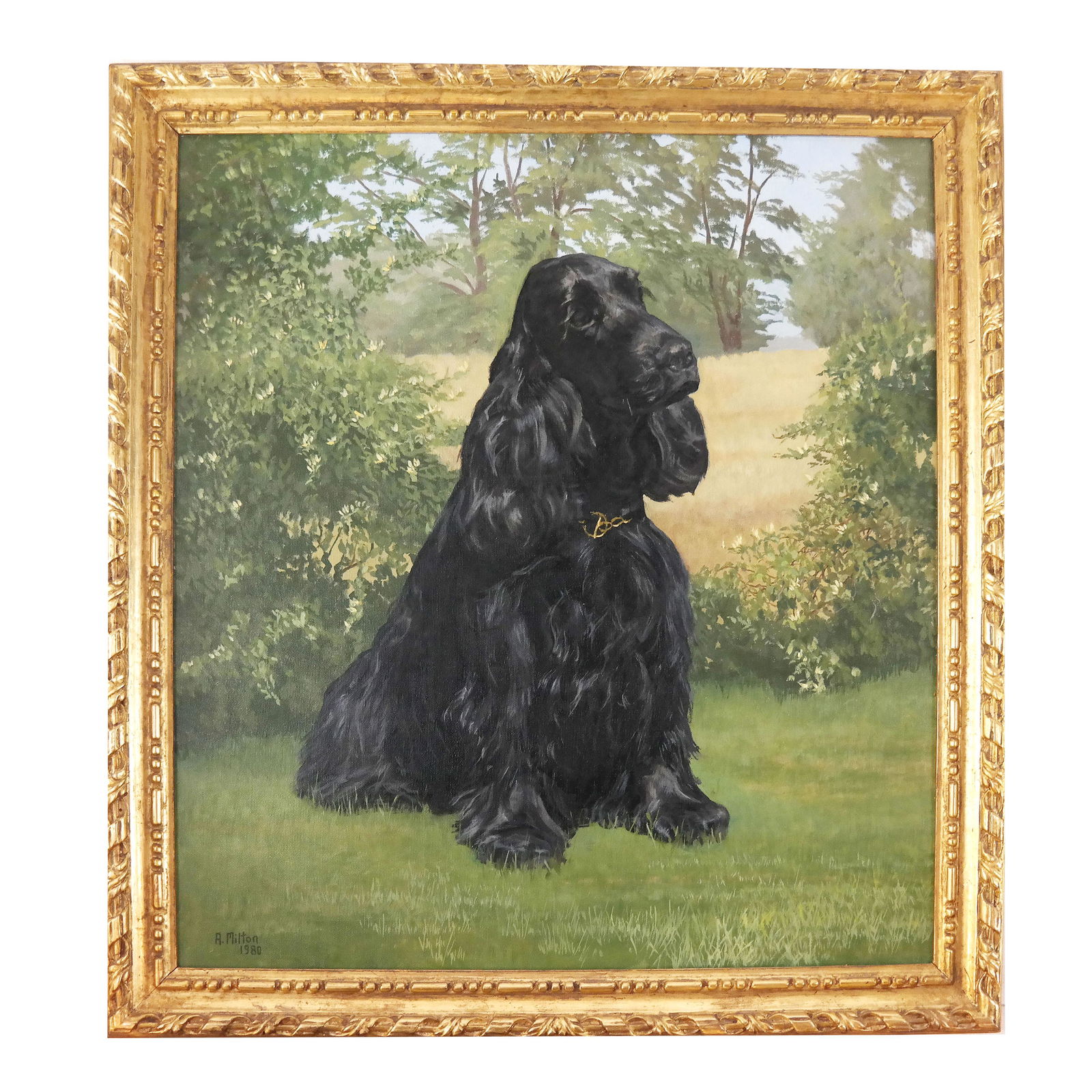 A. MILTON: Spaniel - Oil Painting (1 of 9)