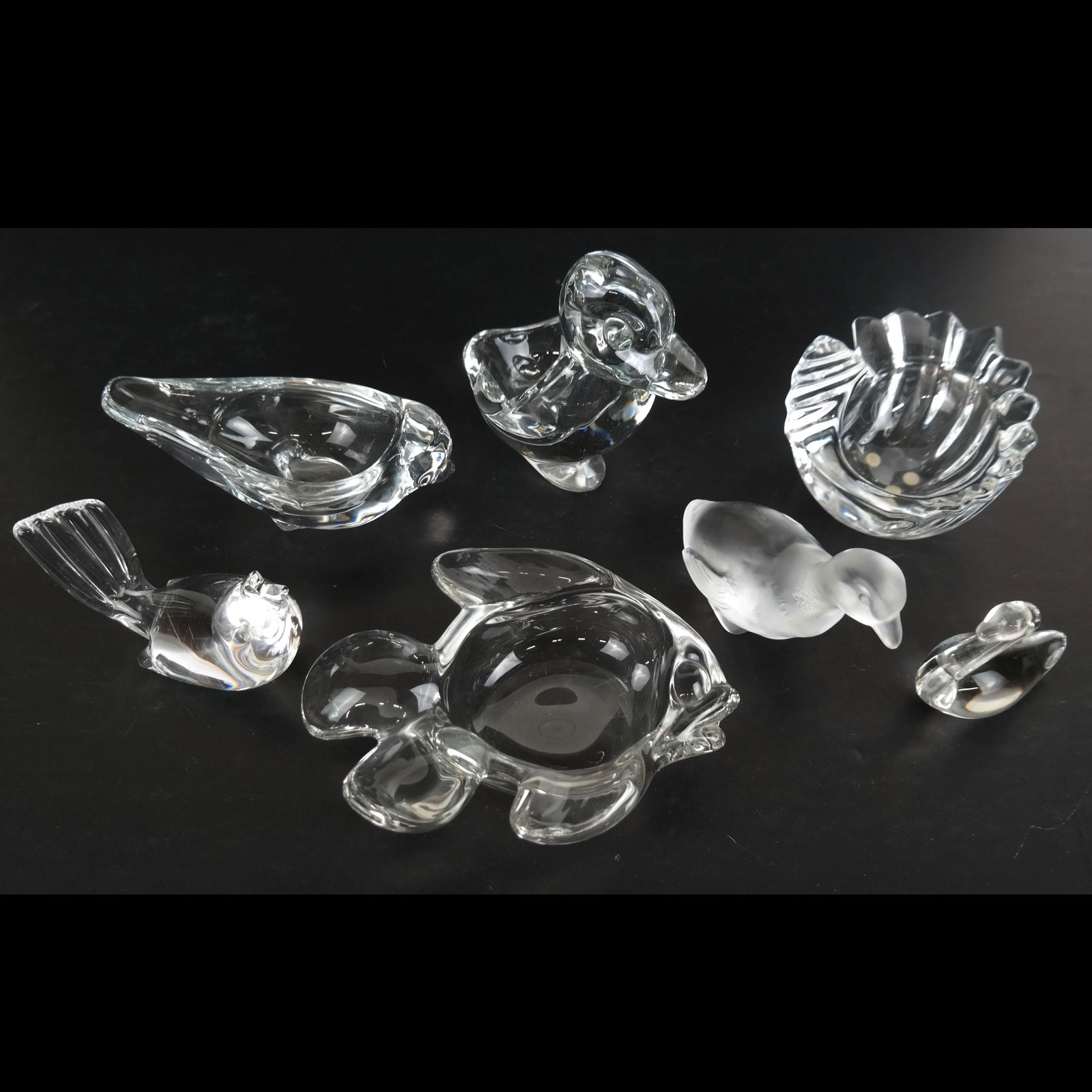 Seven Assorted Clear Glass Articles (1 of 14)