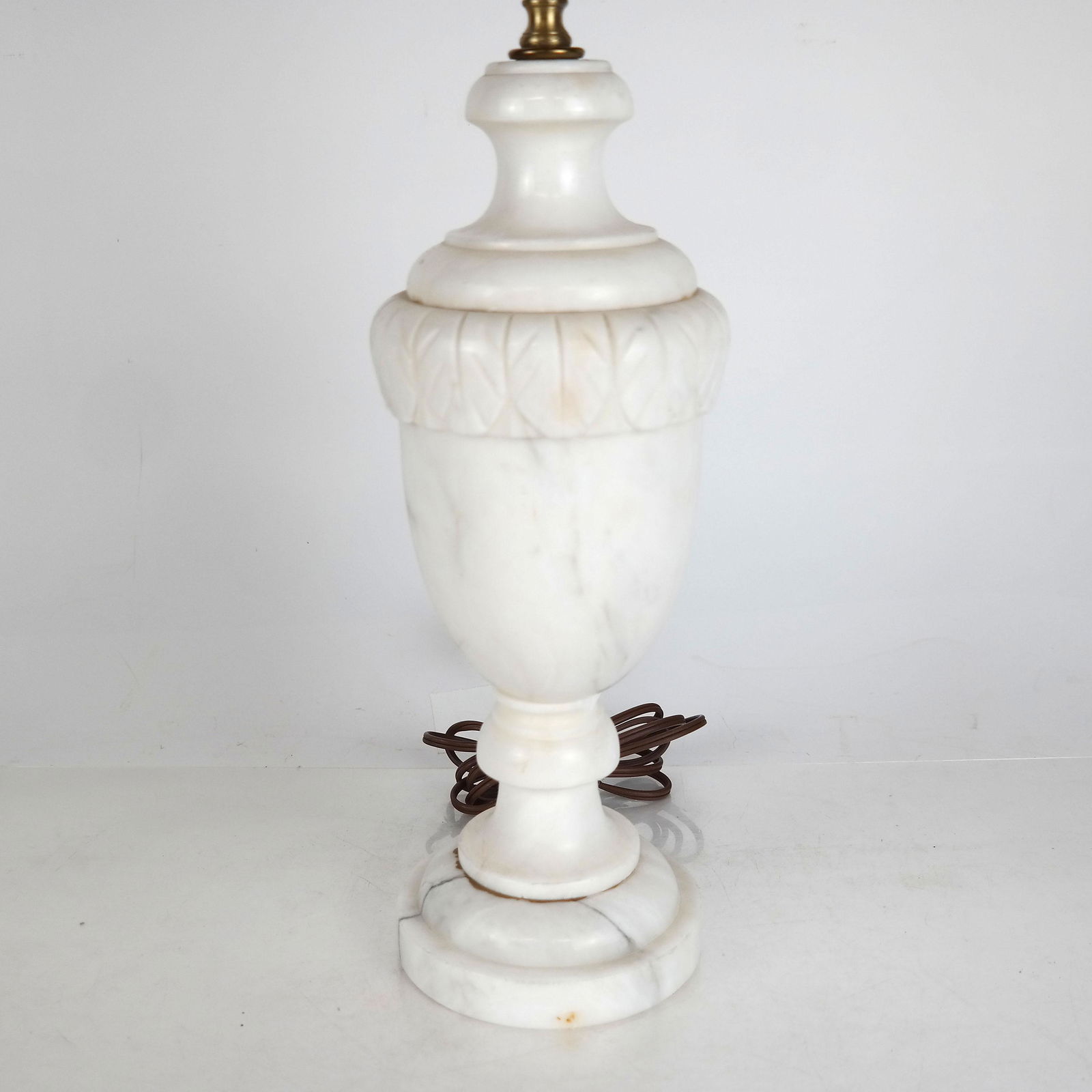 Italian Carved Marble Urn Lamp (1 of 9)
