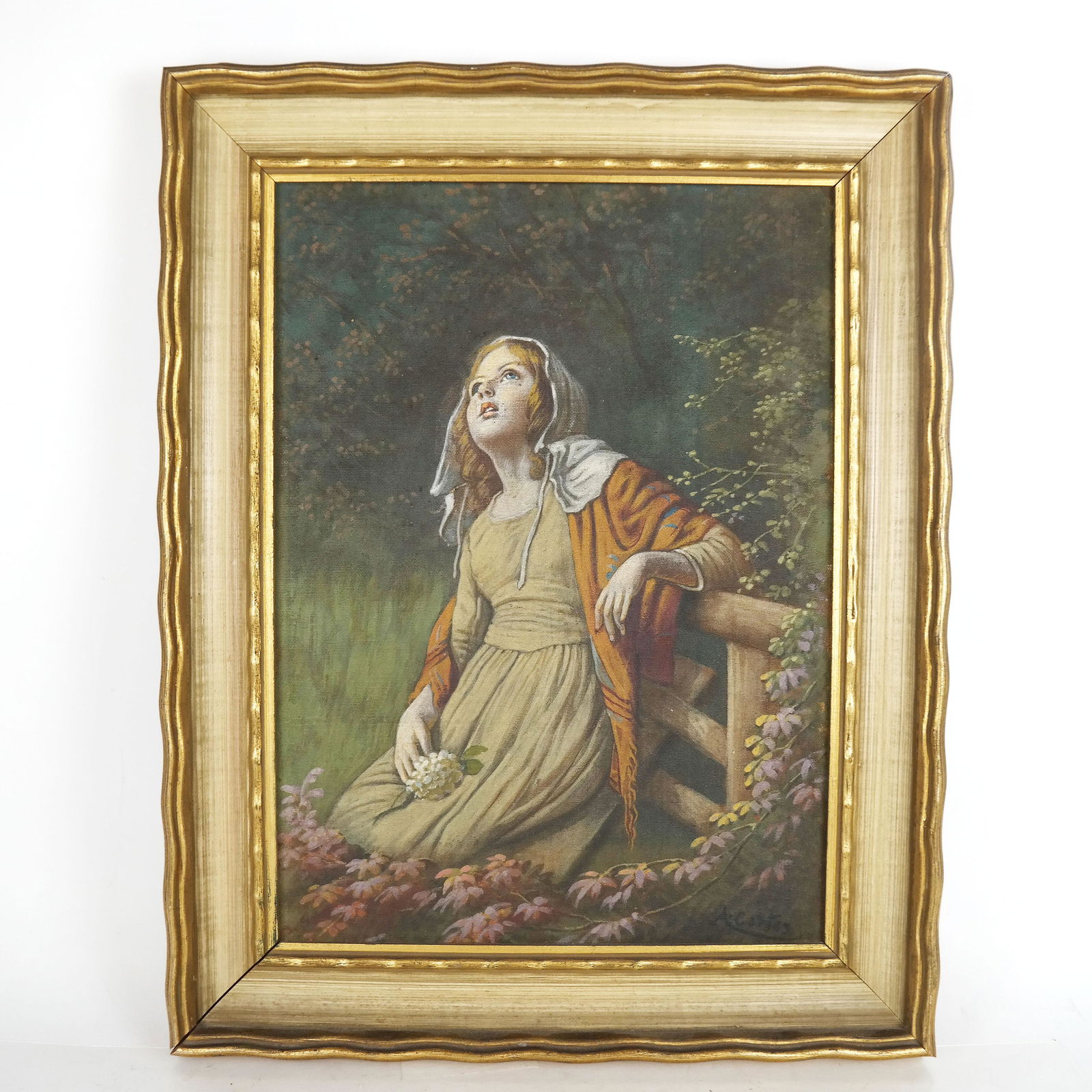 A. CORTES: Seated Woman - Oil Painting (1 of 9)