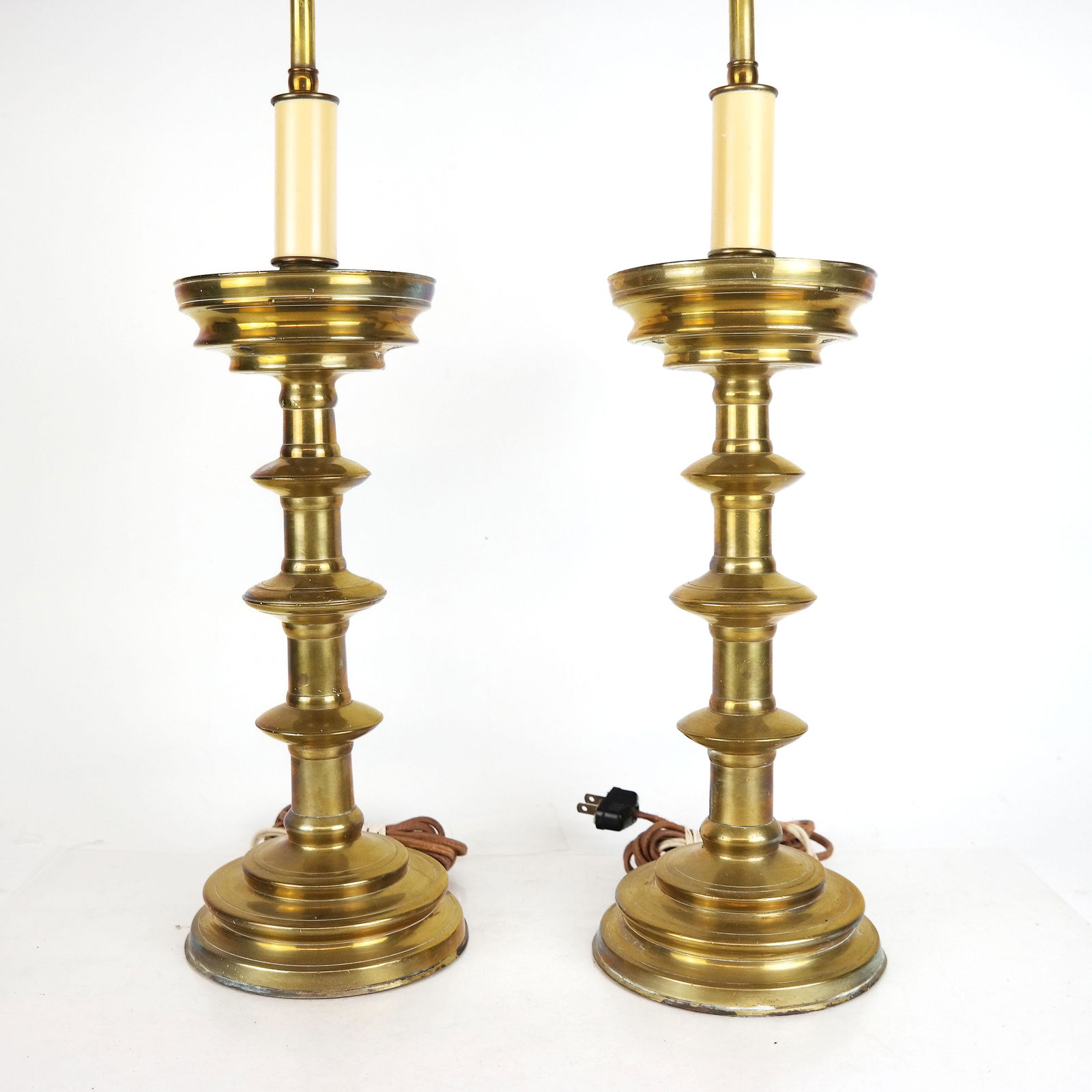 Pair English-Style Brass Altar Lamps (1 of 7)