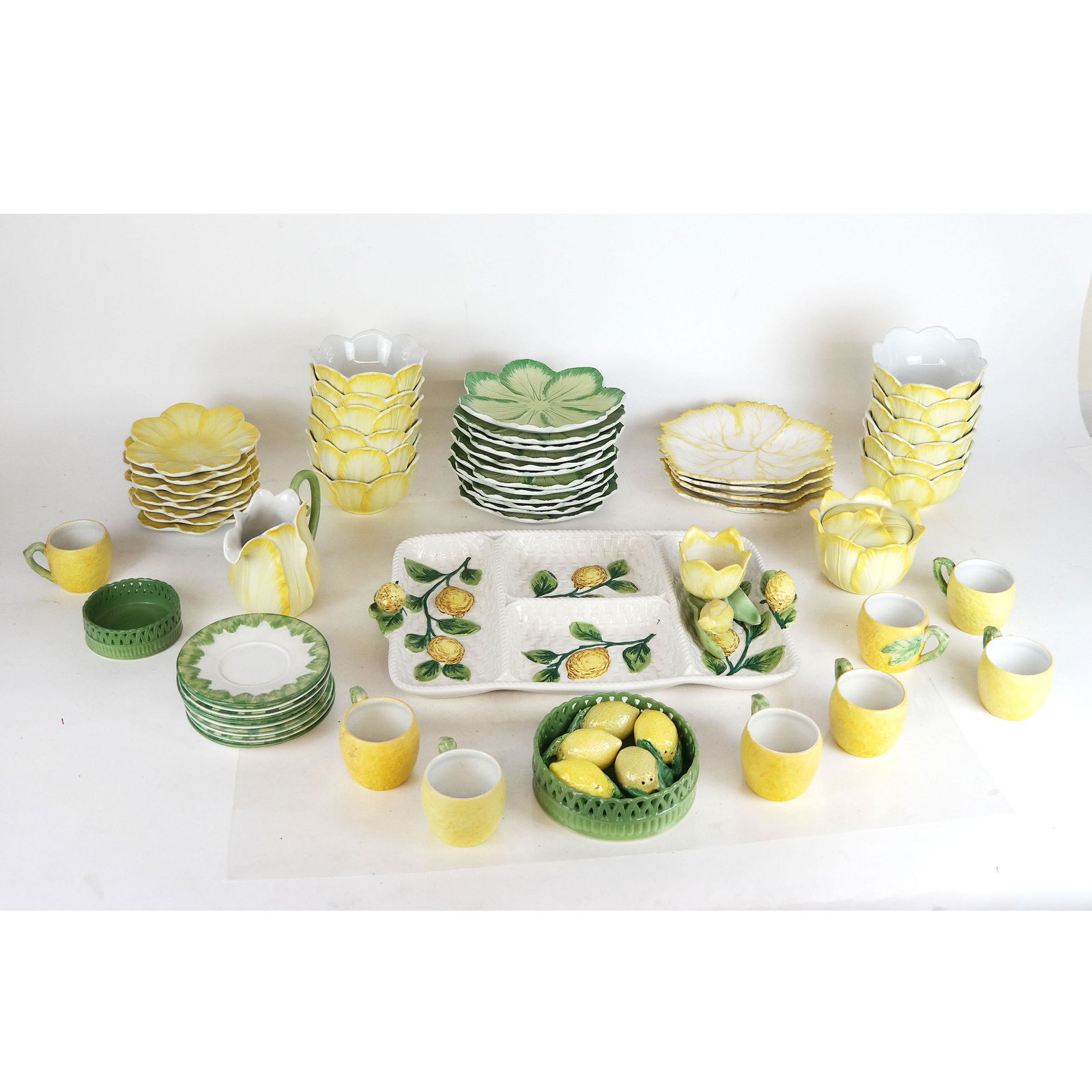 Assorted Yellow and Green Italian Porcelain Articl (1 of 18)