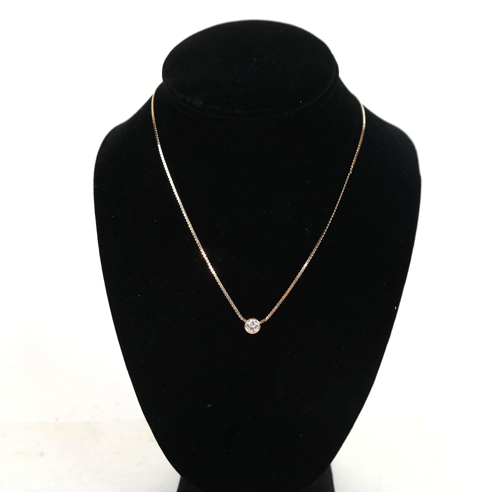 14K & Diamond Solitaire Necklace (1 of 9)