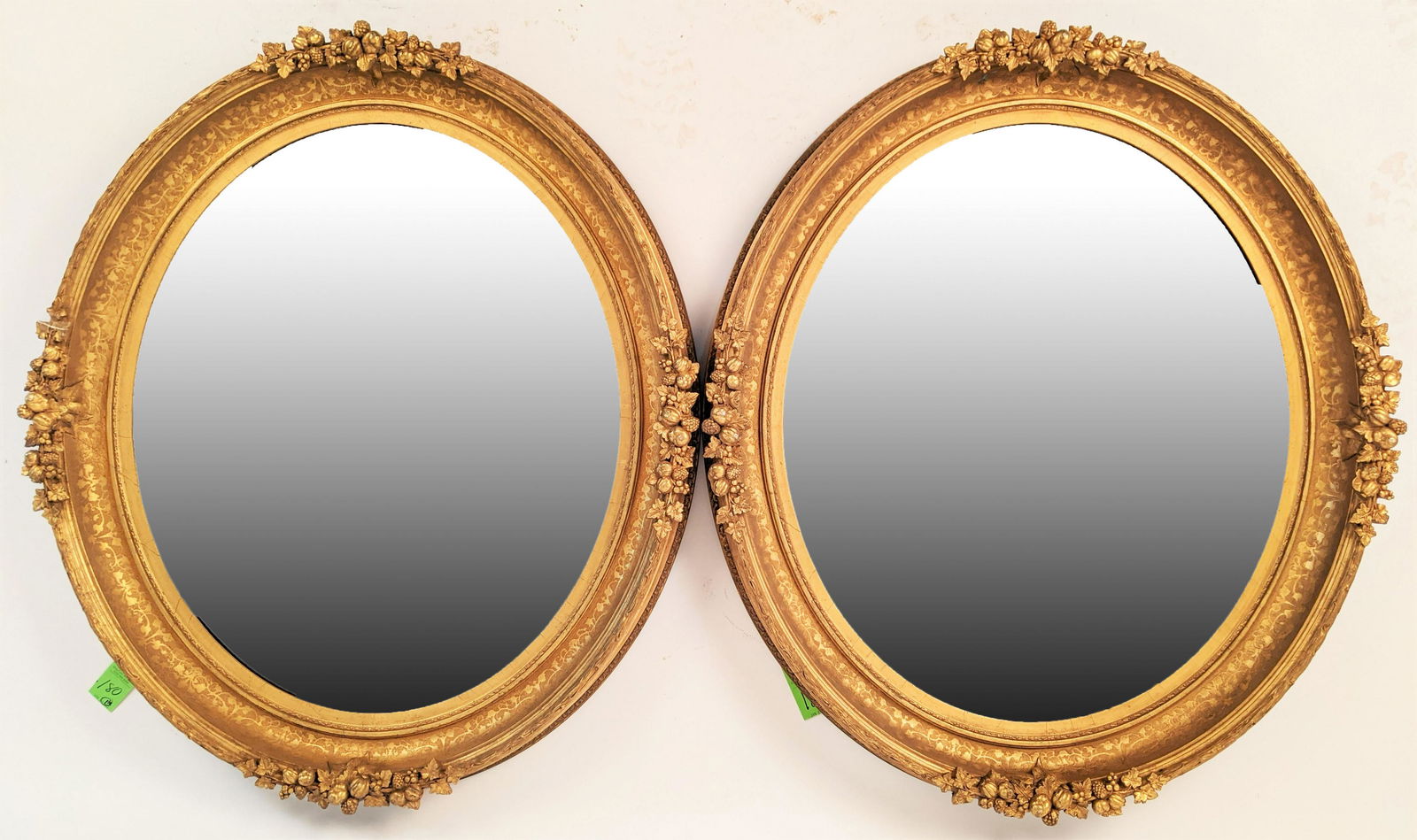 Pair of Oval Gilt Mirrors (1 of 11)