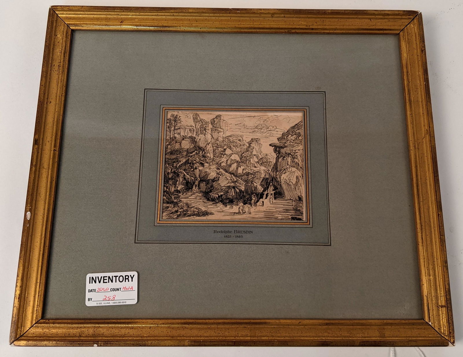 R. BRESDIN: Landscape - Pen & Ink Drawing (1 of 8)