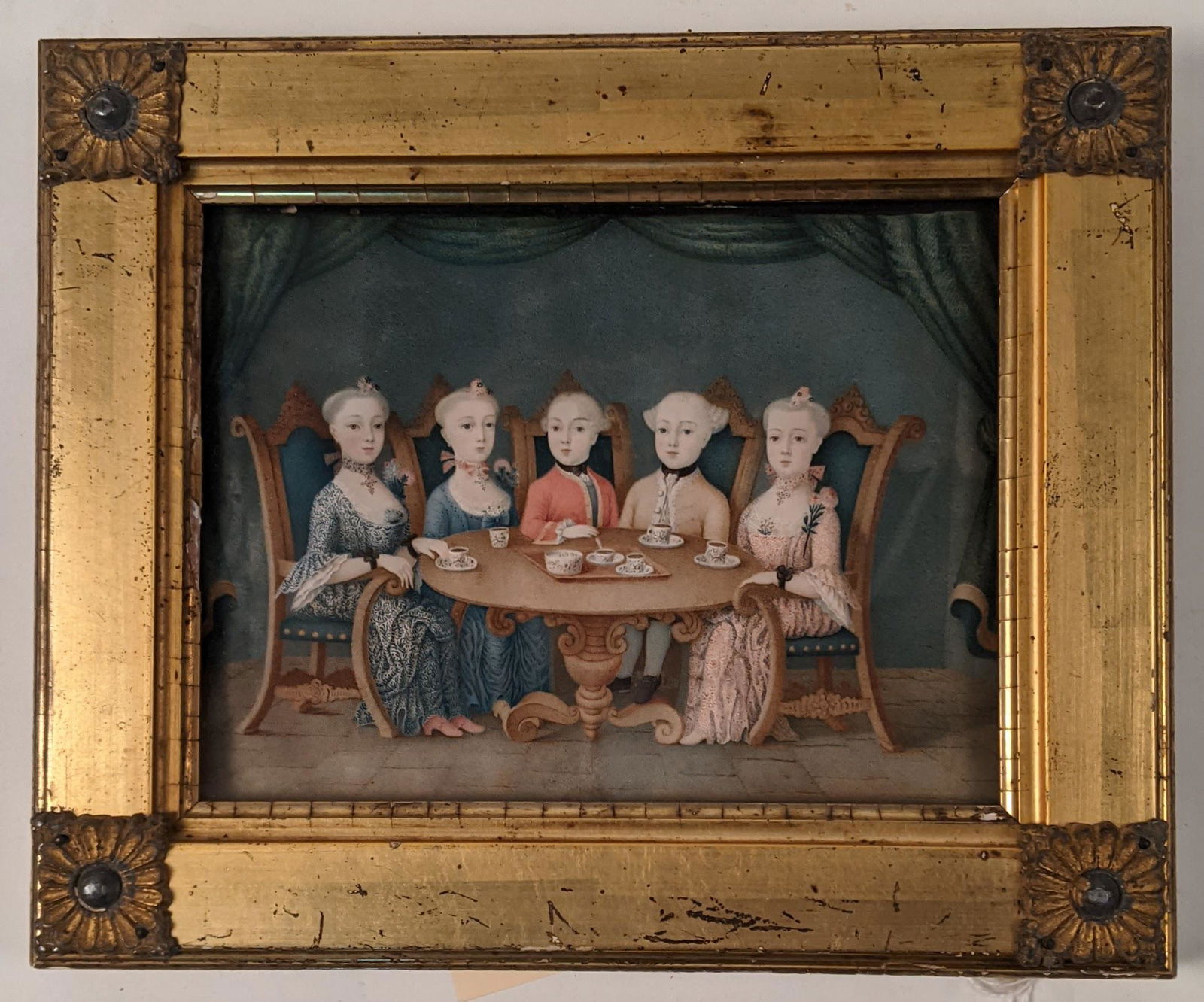 Gilt Framed Primitive Watercolor (1 of 11)