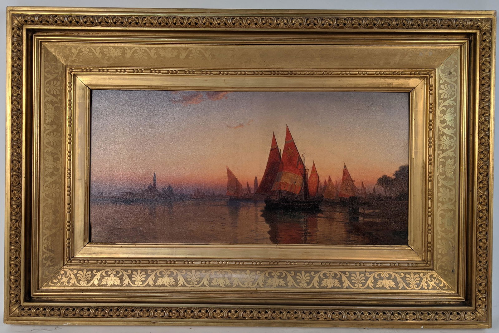 Venetian Scene - Large Framed Oil Painting (1 of 16)